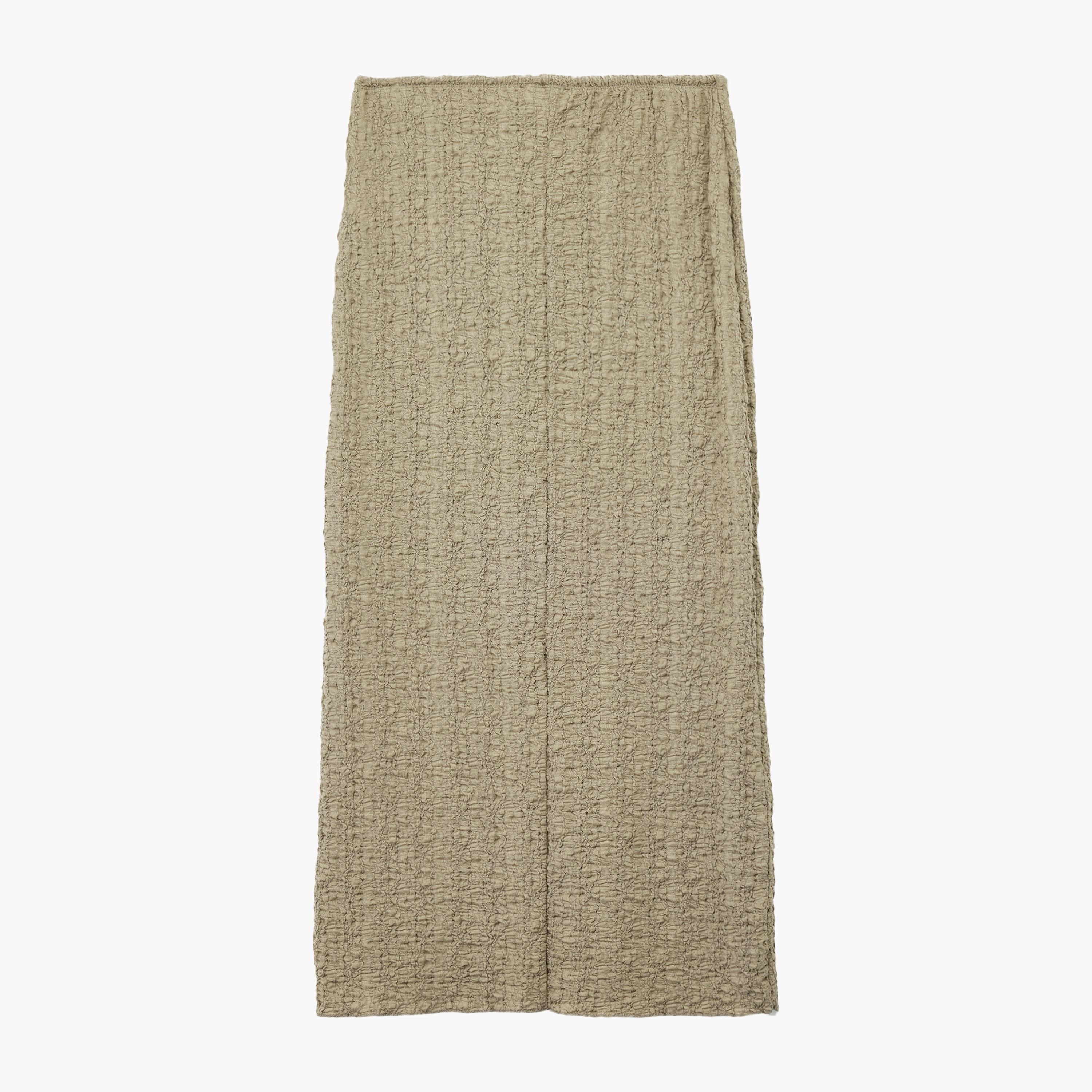 تنورة قلم رصاص نسائية متوسطة الطول ذات خصر برباط ومزخرفة باللون الأخضر من كوتون-women-clothing-bottoms-skirts-image-4