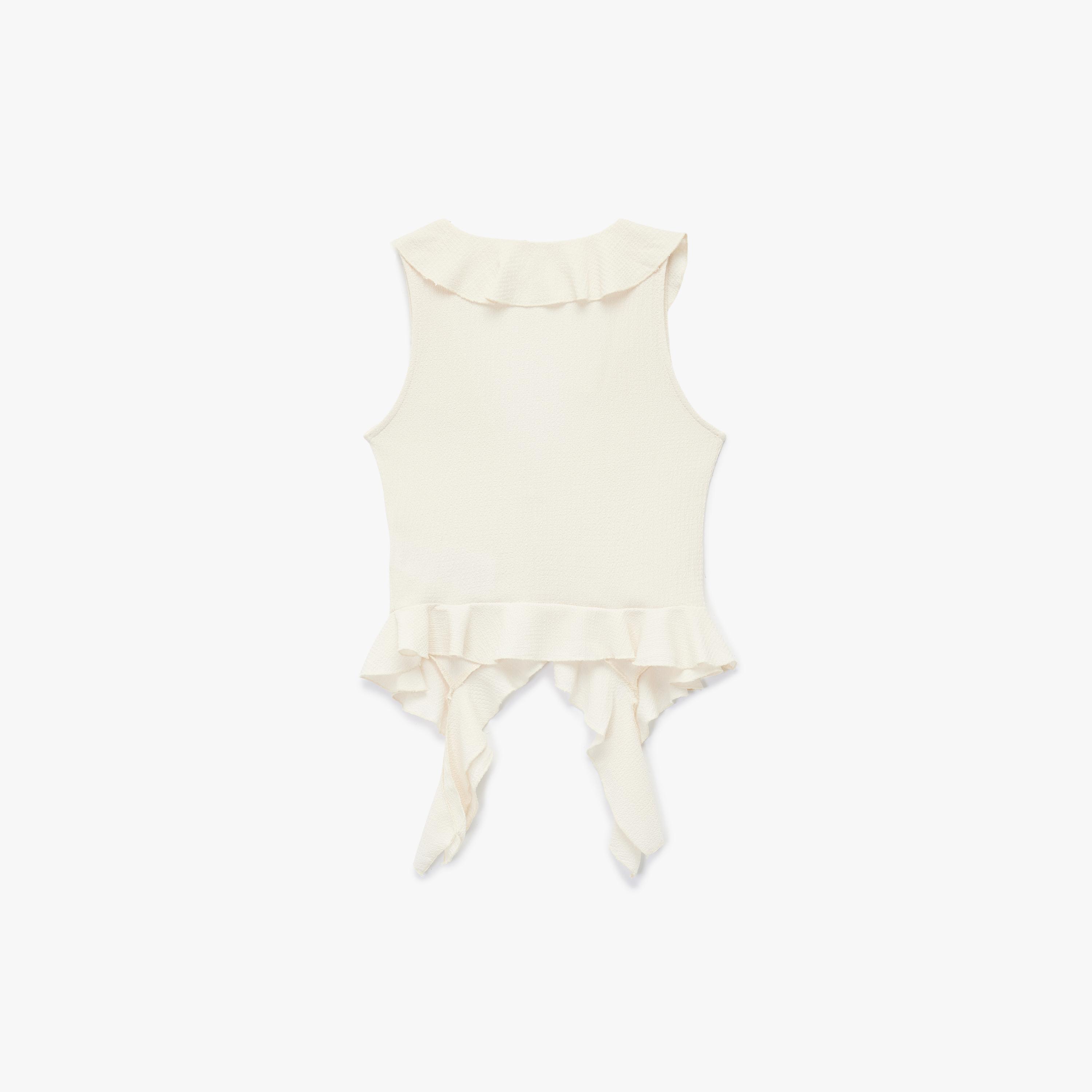 بلوزة نسائية مكشكشة بلون أبيض من كوتون-women-clothing-shirtsandblouses-blouses-image-5