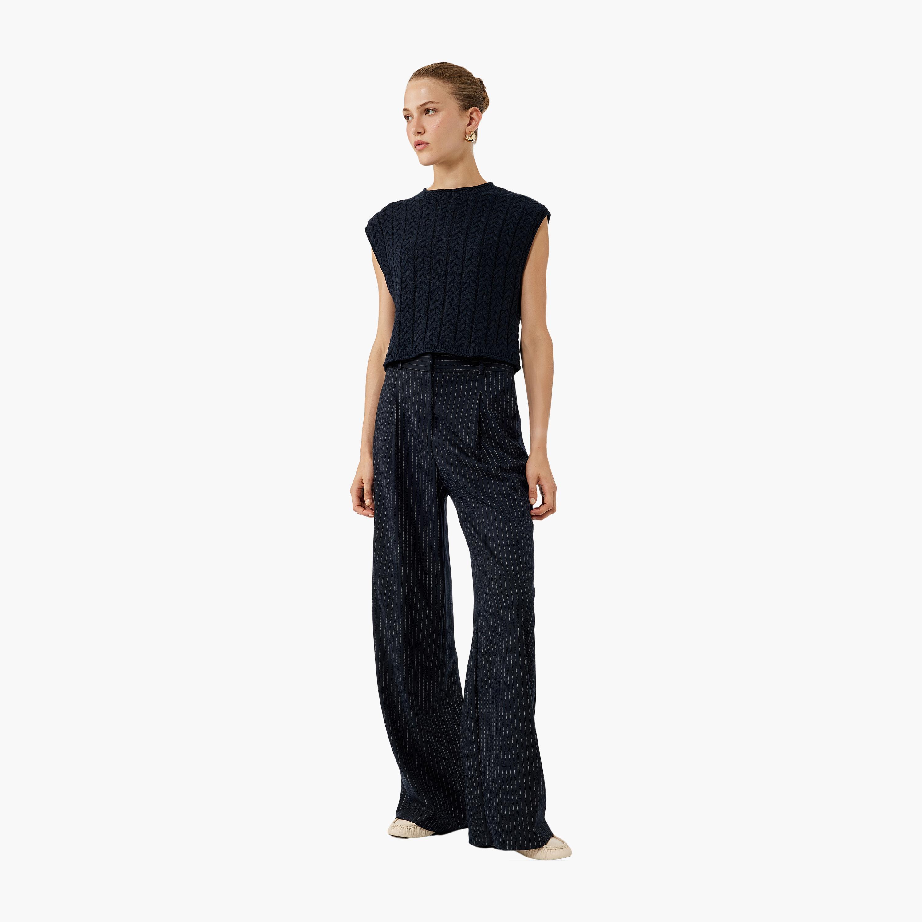 KOTON Cable Knitted Women's Sweater Vest-women-winterwear-cardigansandjumpers-jumpers-image-2