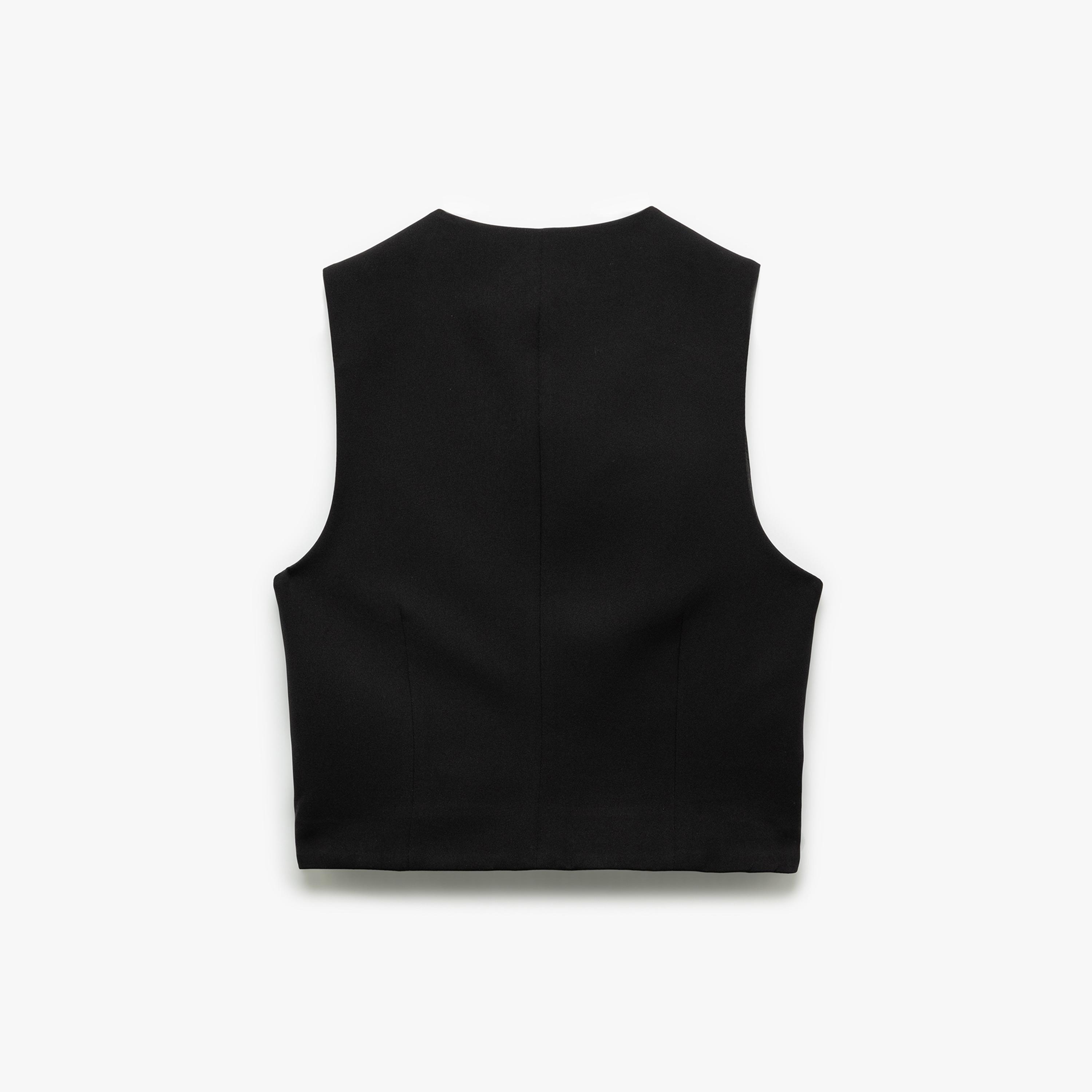 KOTON Black Women's Vest-women-winterwear-coatsandjackets-waistcoats-image-4