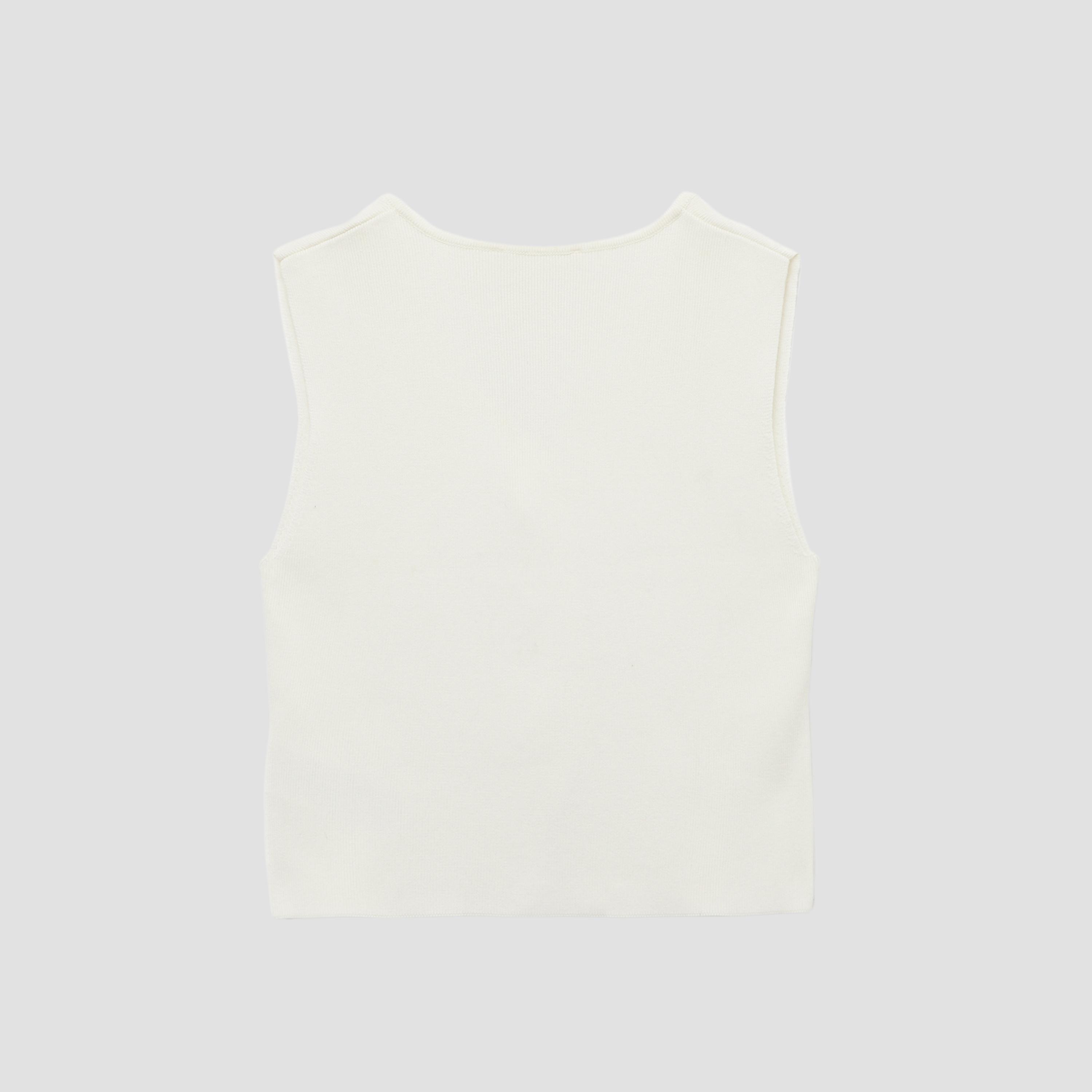 KOTON White Women's Knit Vest-women-winterwear-coatsandjackets-waistcoats-image-4