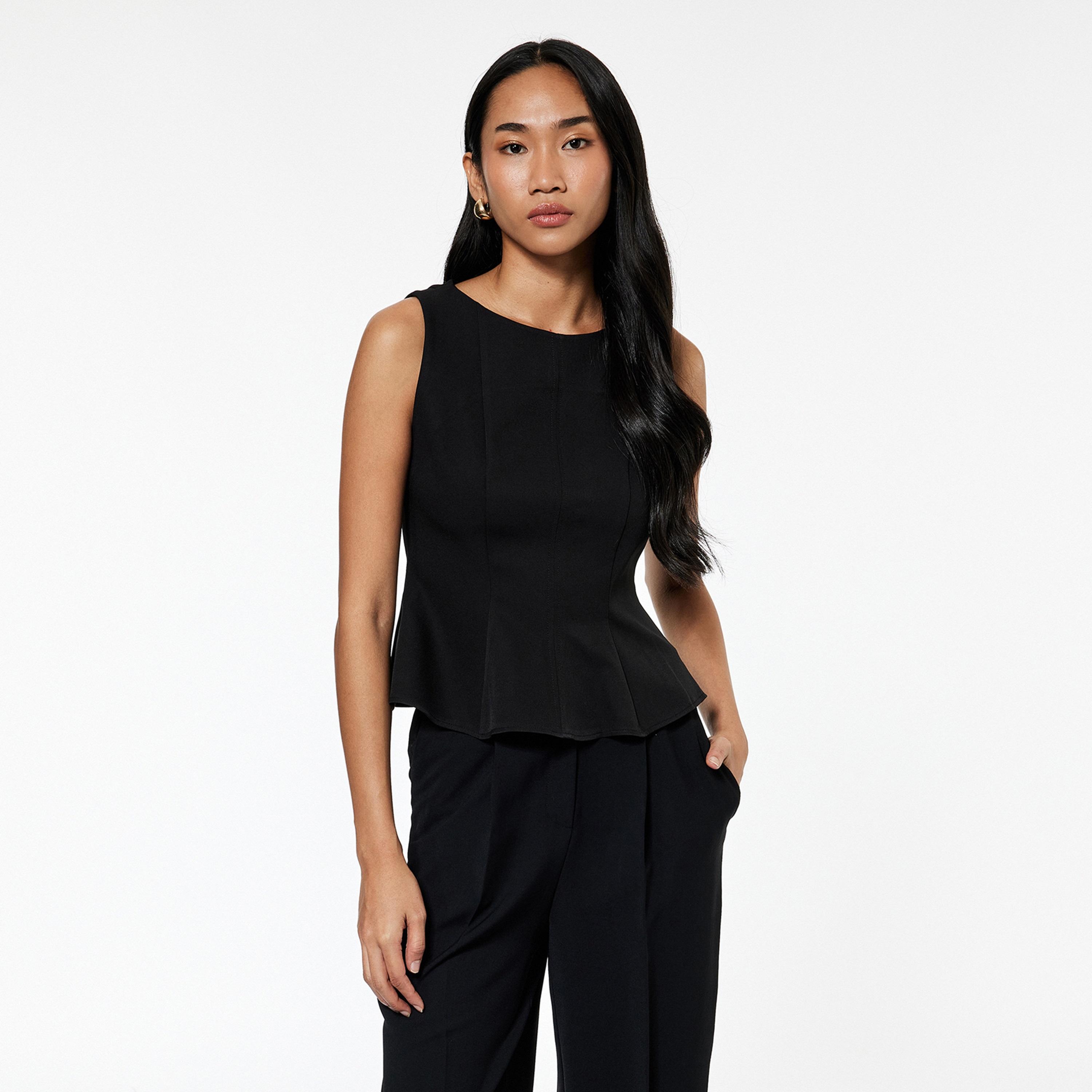 بلوزة نسائية سوداء من كوتون-women-clothing-shirtsandblouses-blouses-image-1