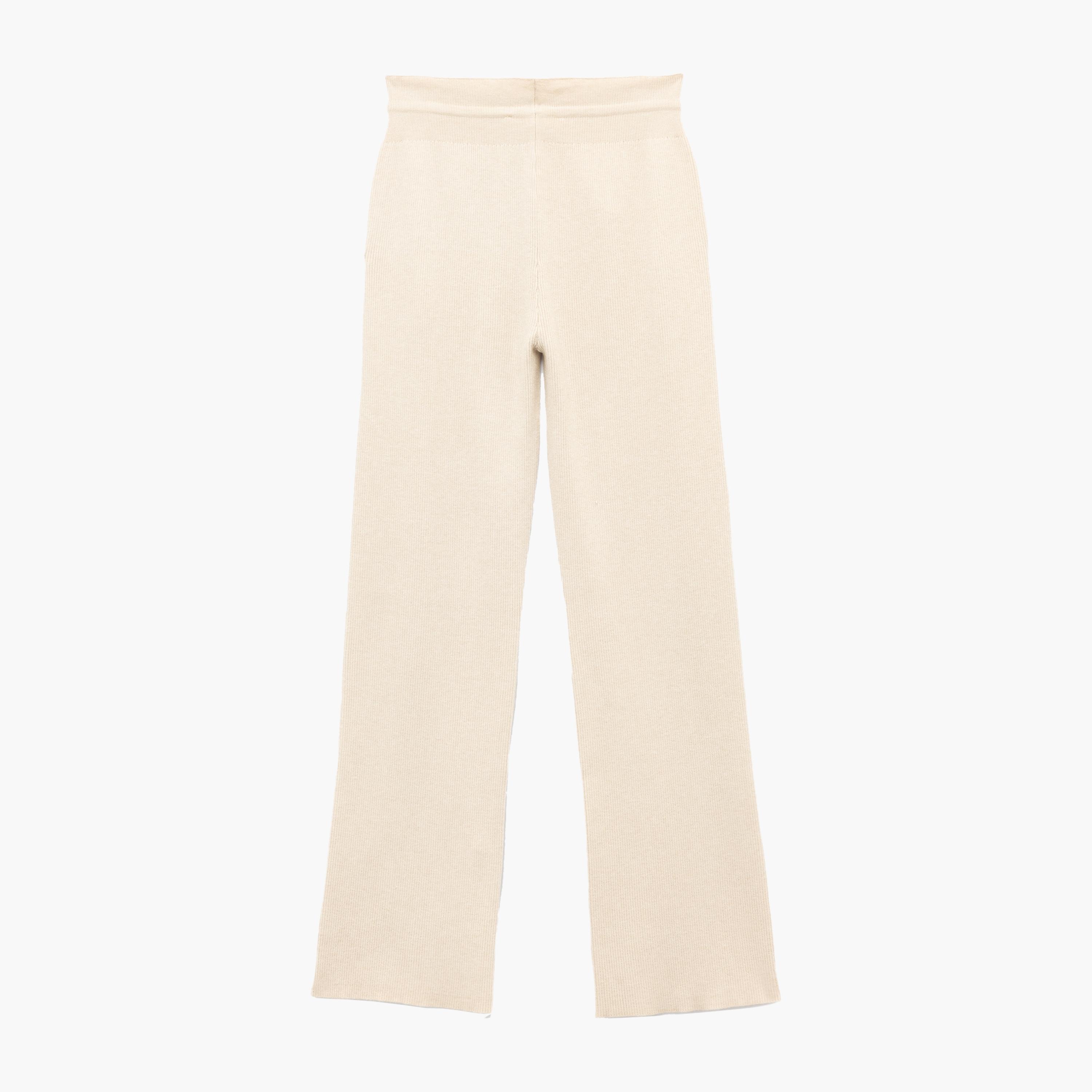 بنطلون نسائي محبوك برباط الخصر من كوتون-women-clothing-bottoms-trousers-image-4