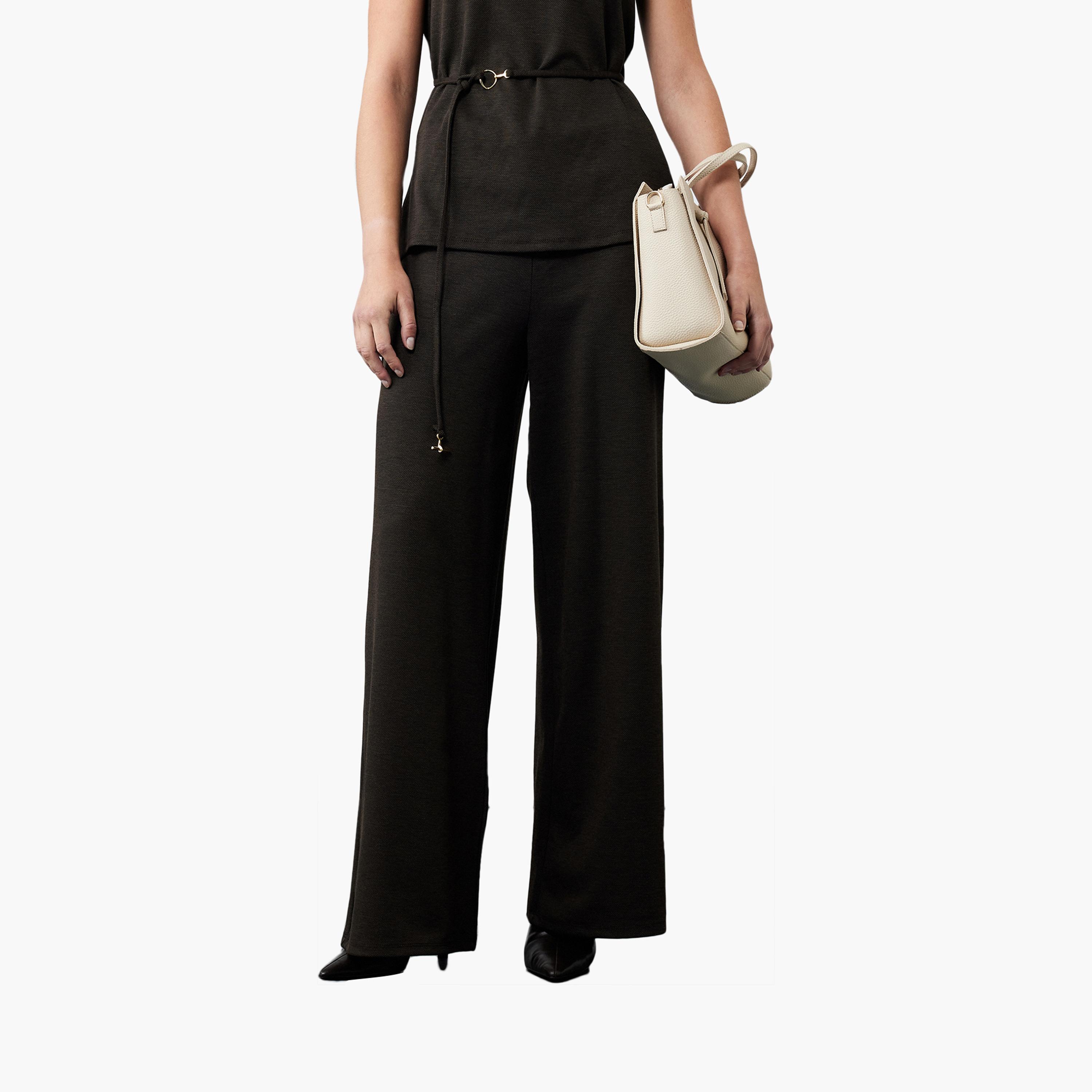 KOTON Brown Women's Trousers-women-clothing-bottoms-trousers-image-1