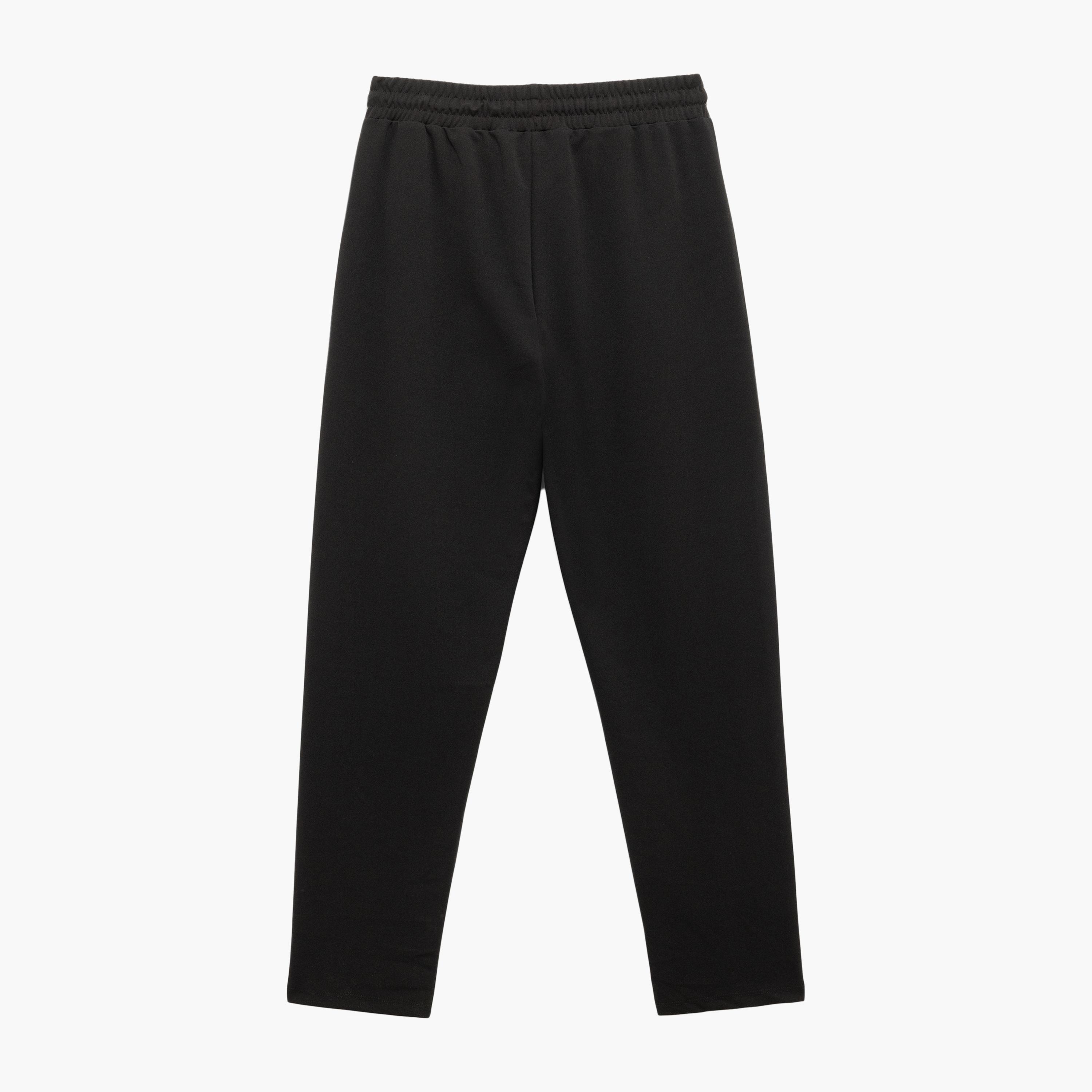 KOTON Black Drawstring Waist Women's Trousers-women-clothing-bottoms-trousers-image-4