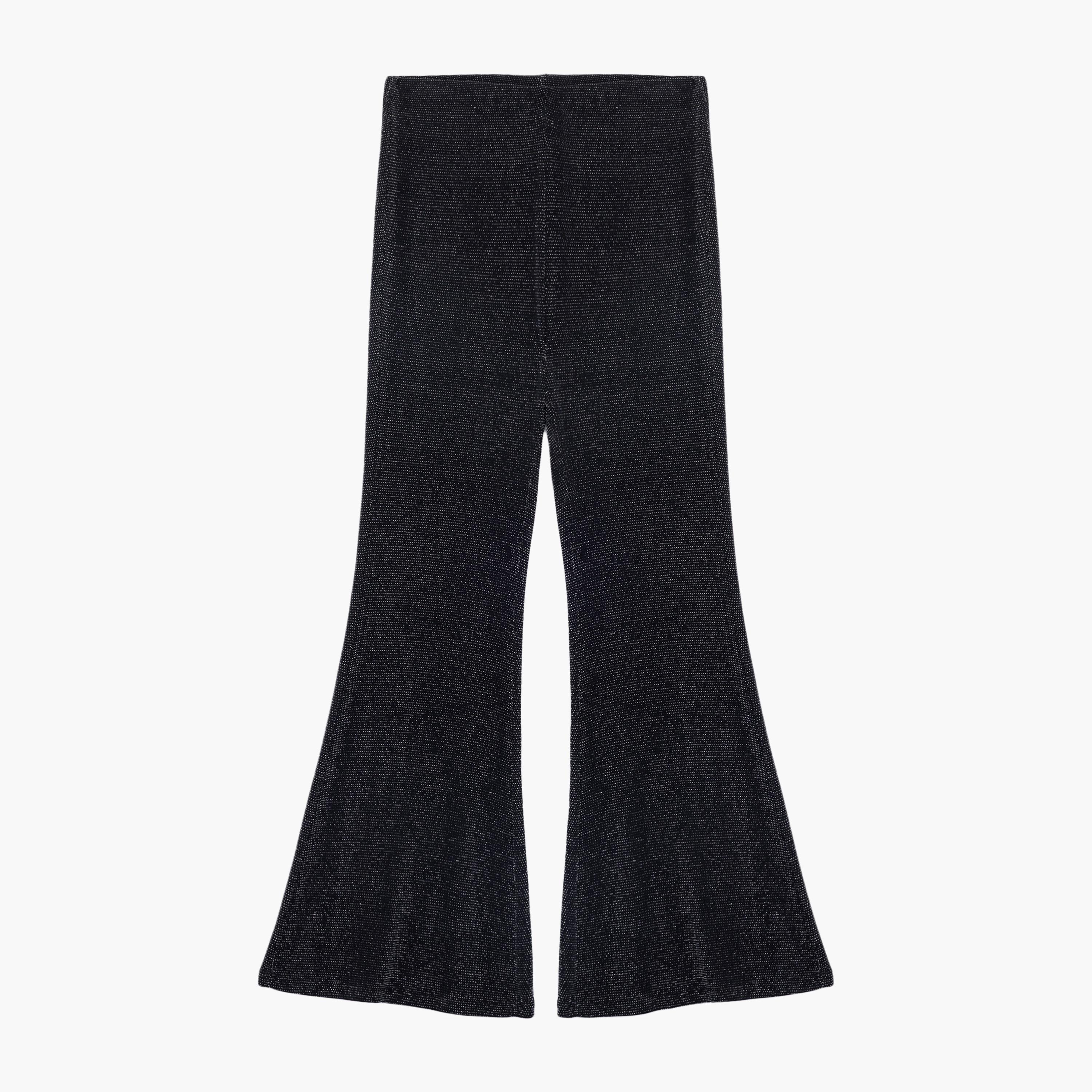 بنطلون نسائي أسود لامع من كوتون-women-clothing-bottoms-trousers-image-3
