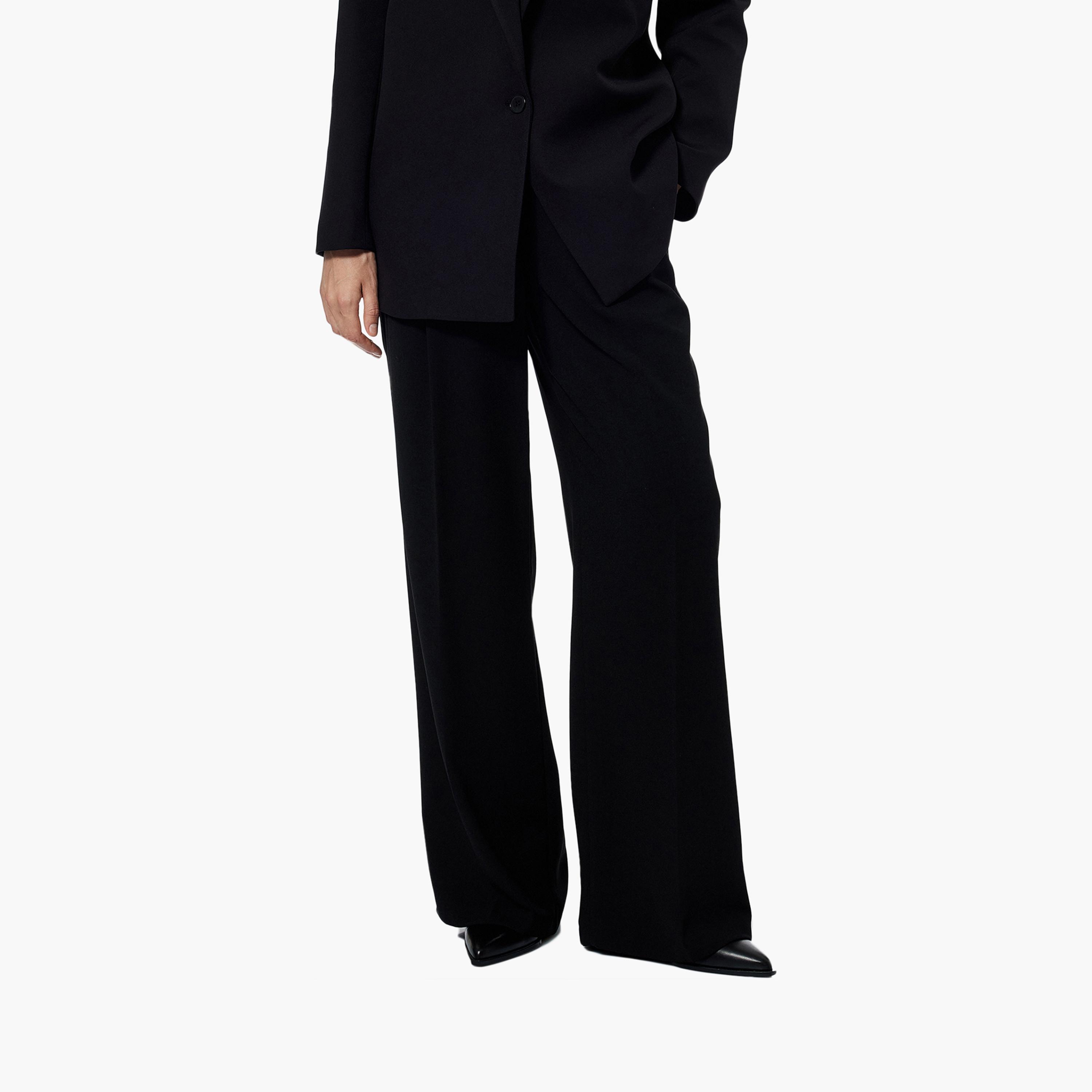 KOTON Black Zip Fly Women's Trousers-women-clothing-bottoms-trousers-image-4