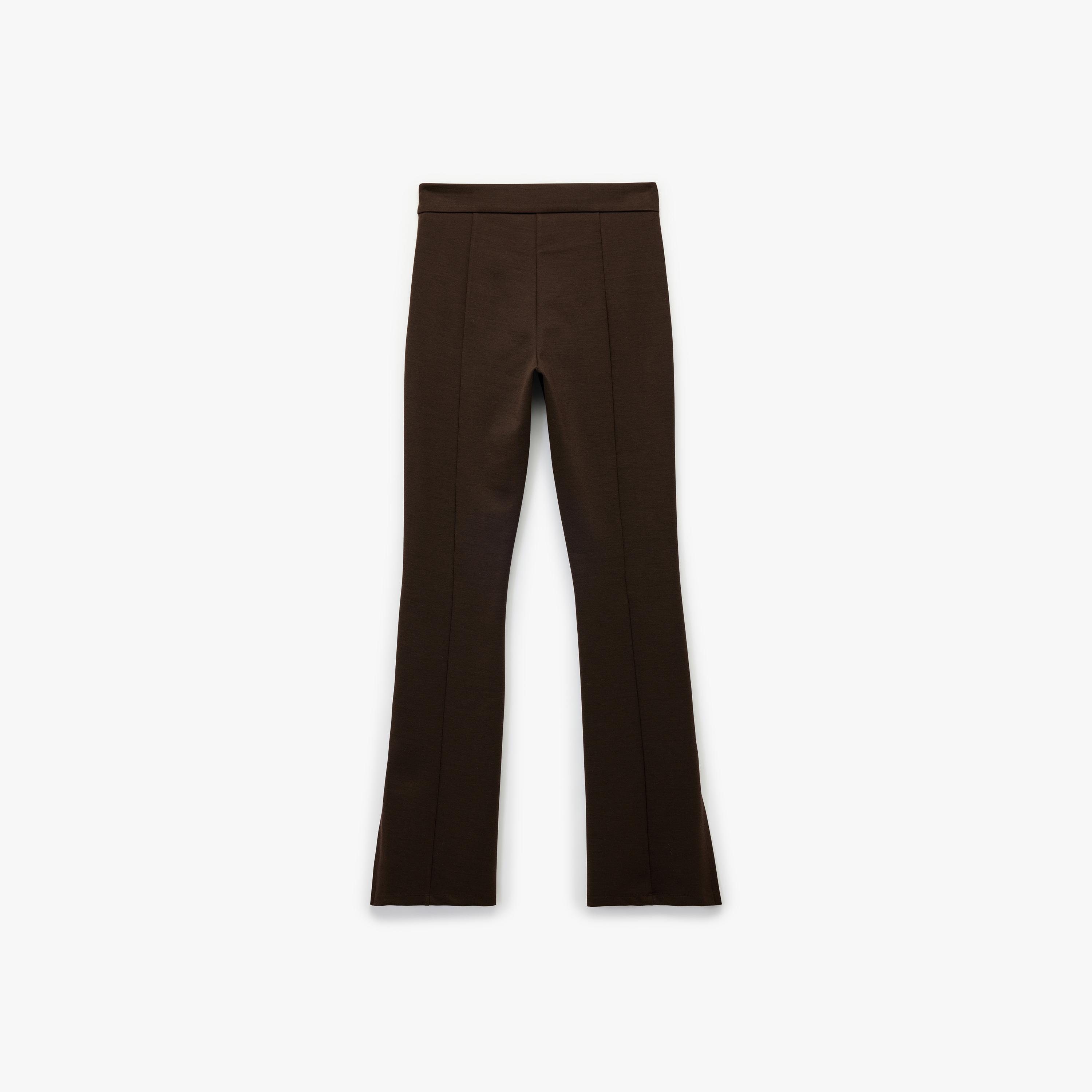 KOTON Brown Seam Detail Zip Fly Bootcut Women's Trousers-women-clothing-bottoms-trousers-image-5