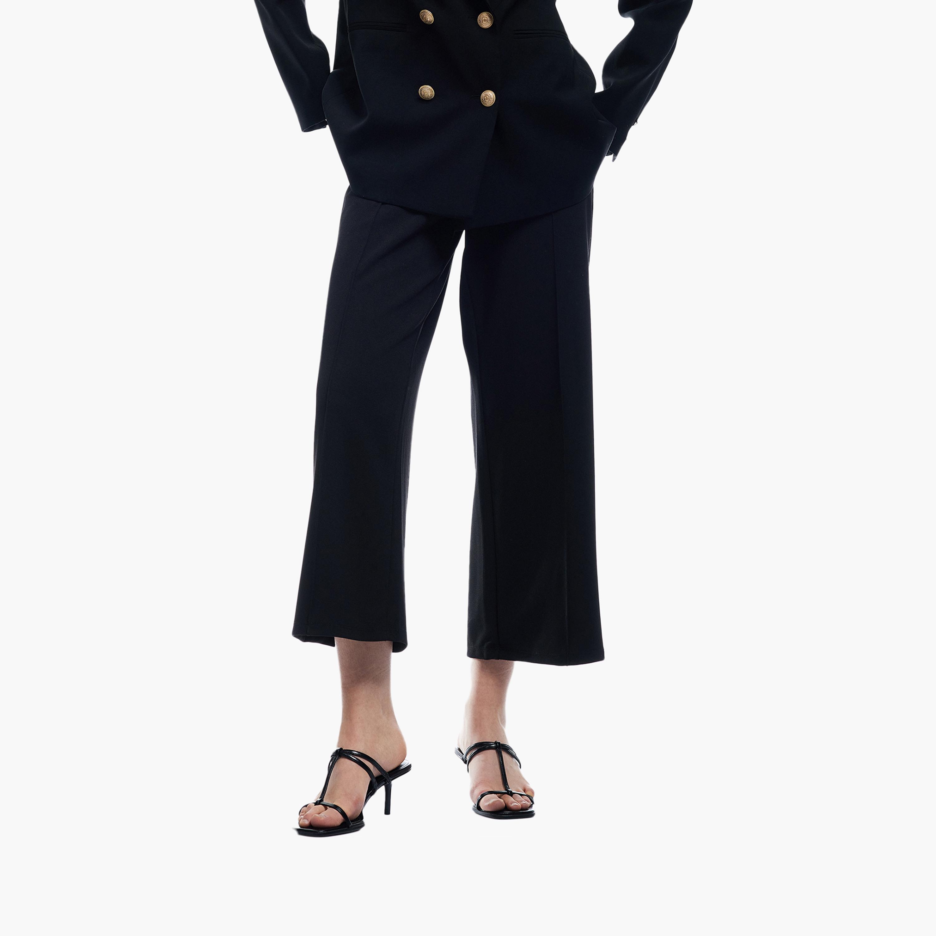 بنطلون نسائي أسود بسحاب مخفي من كوتون-women-clothing-bottoms-trousers-image-1