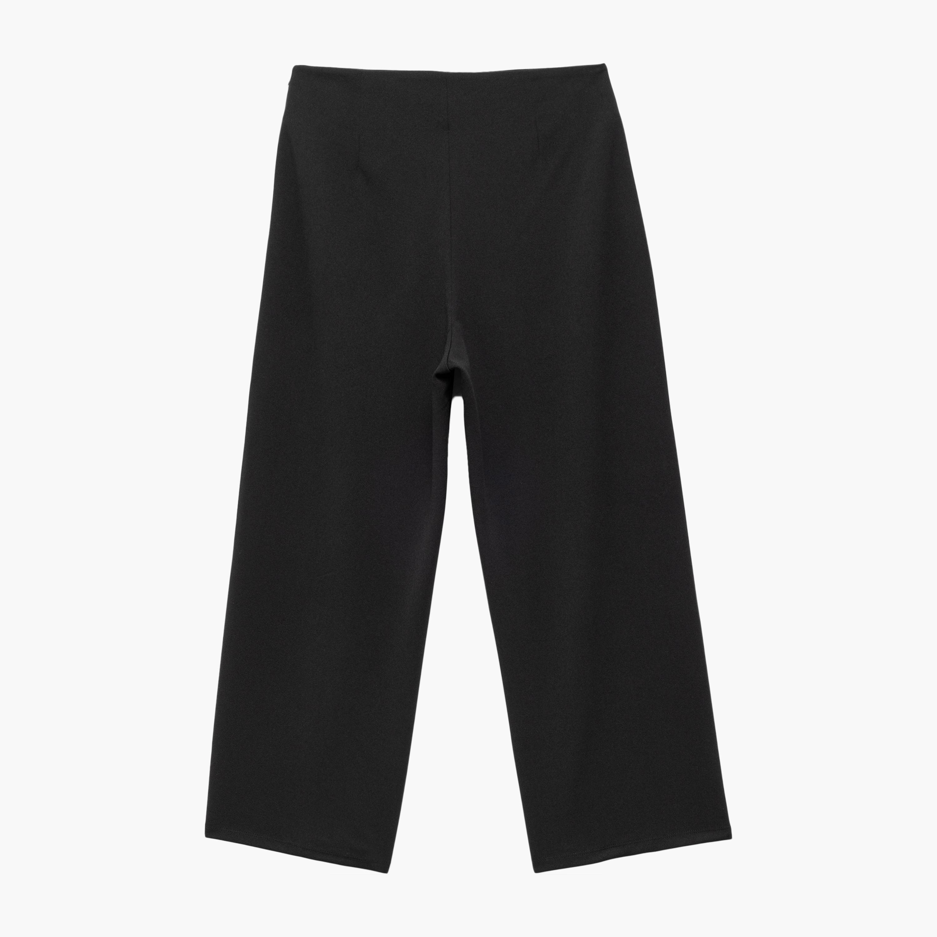 بنطلون نسائي أسود بسحاب مخفي من كوتون-women-clothing-bottoms-trousers-image-4