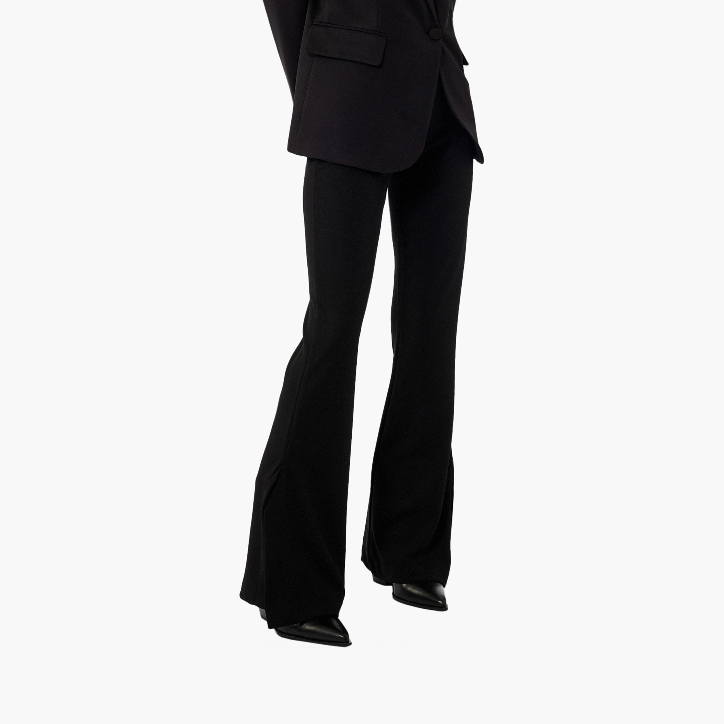KOTON Black Concealed Zip Women's Trousers-women-clothing-bottoms-trousers-image-1