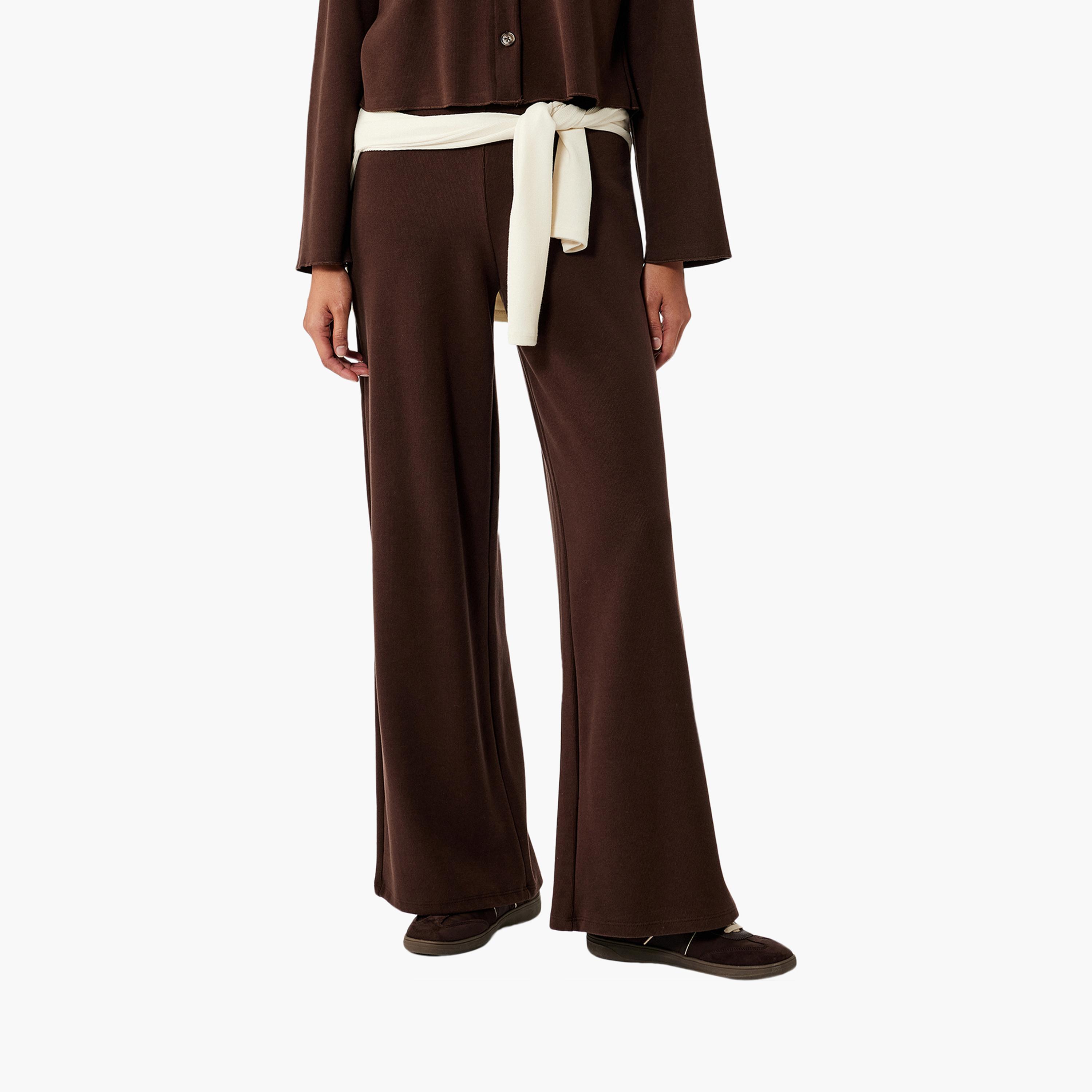 KOTON Brown Women's Trousers-women-clothing-bottoms-trousers-image-1