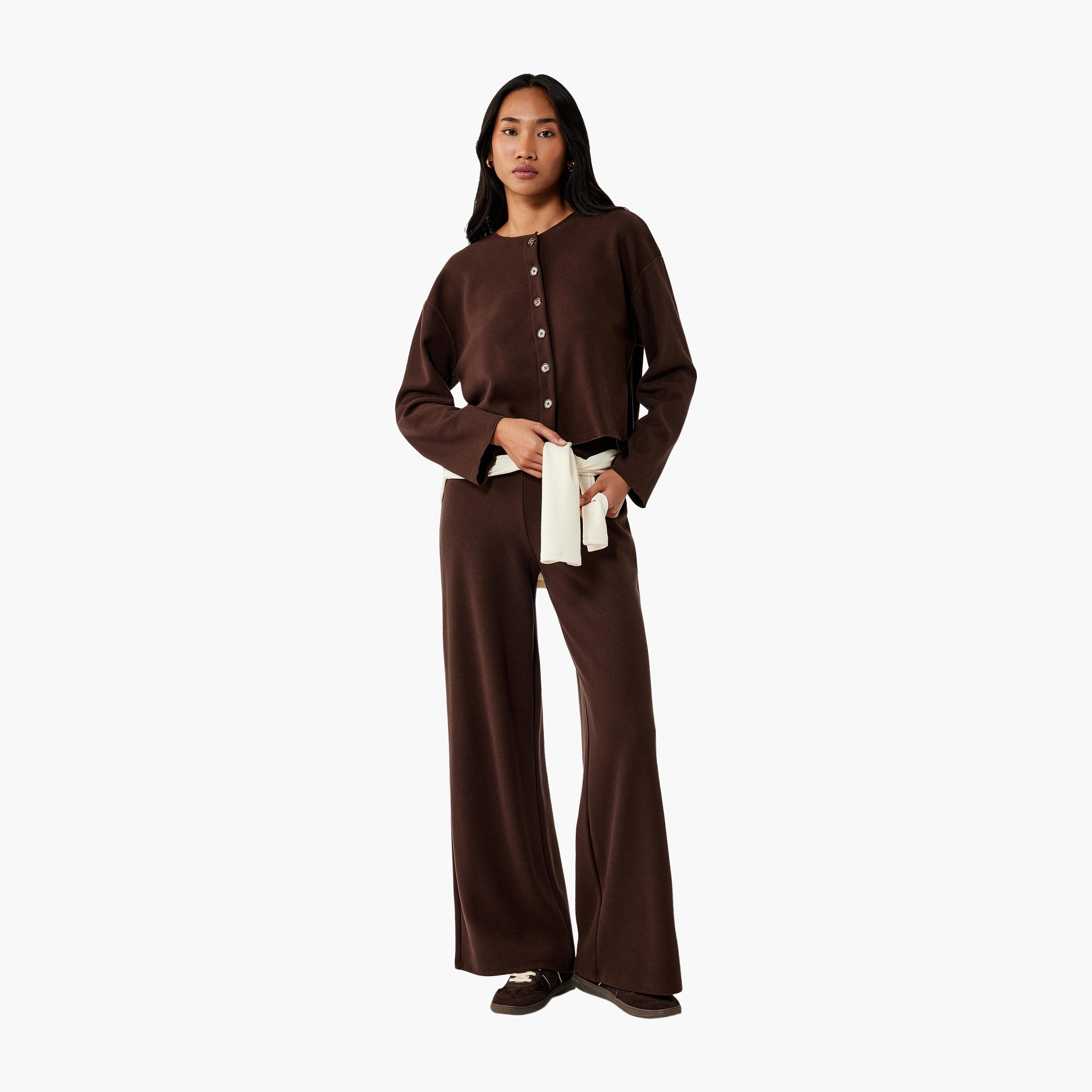 KOTON Brown Women's Trousers-women-clothing-bottoms-trousers-image-2