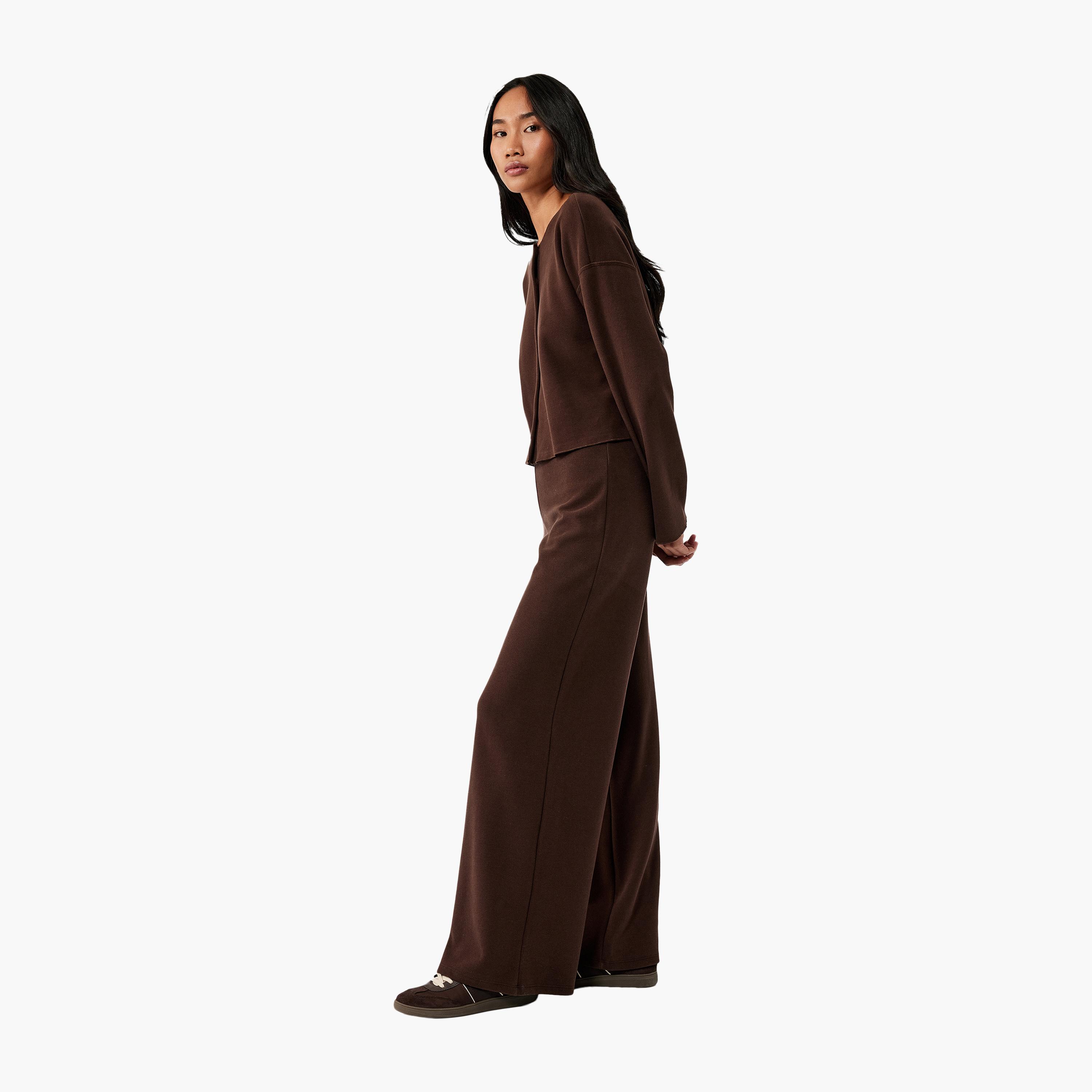 KOTON Brown Women's Trousers-women-clothing-bottoms-trousers-image-3