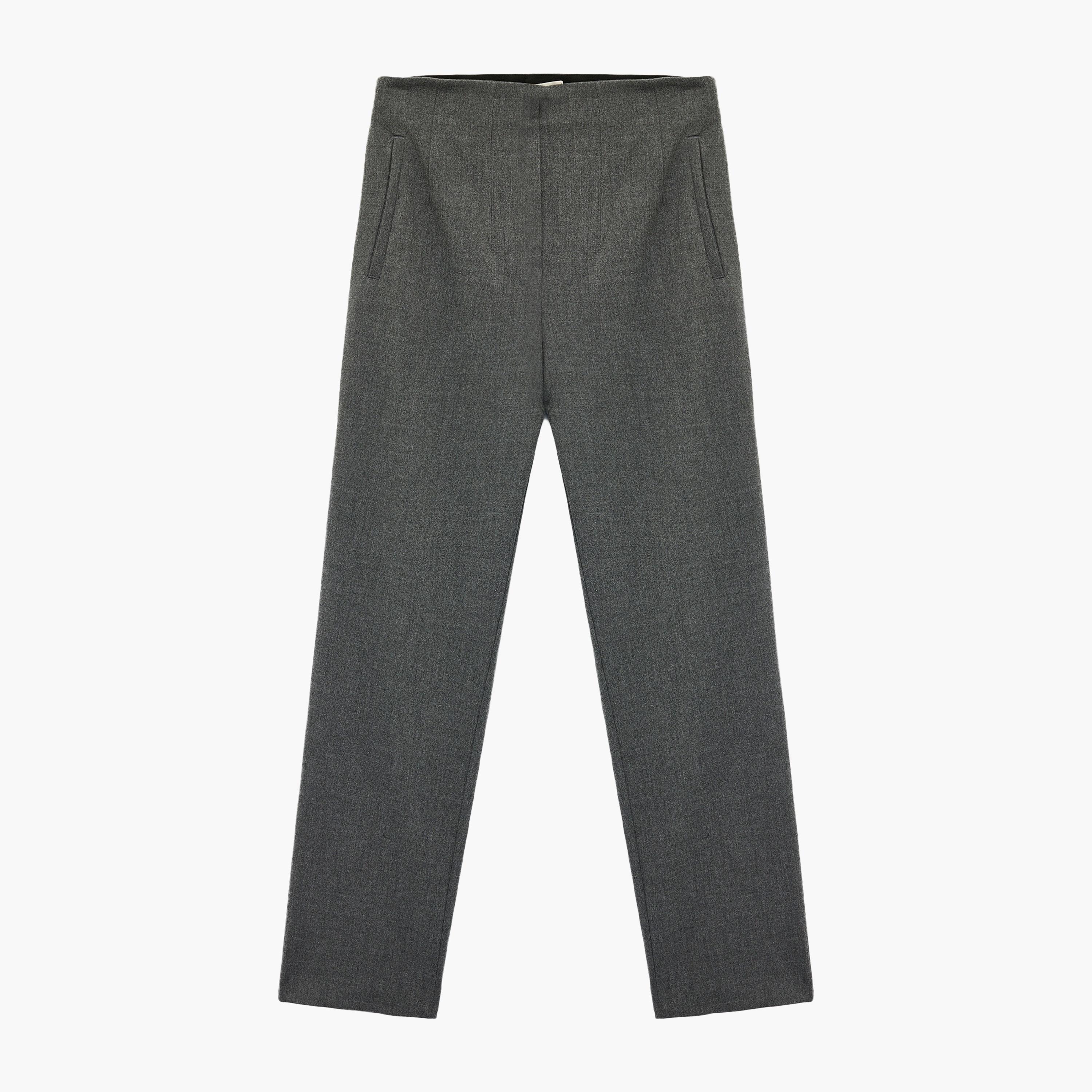 بنطلون نسائي رمادي من كوتون-women-clothing-bottoms-trousers-image-3