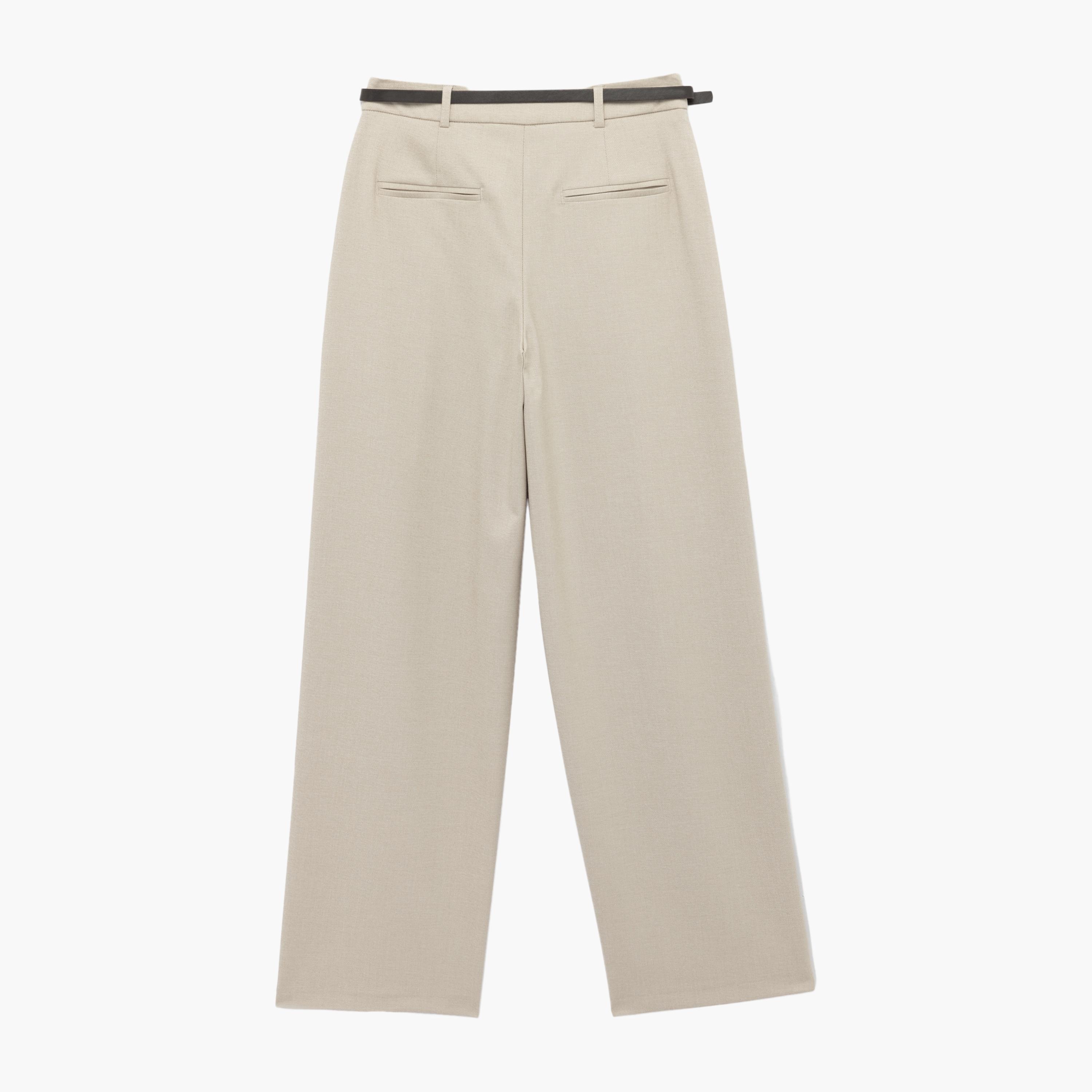 بنطلون نسائي بيج من كوتون-women-clothing-bottoms-trousers-image-4