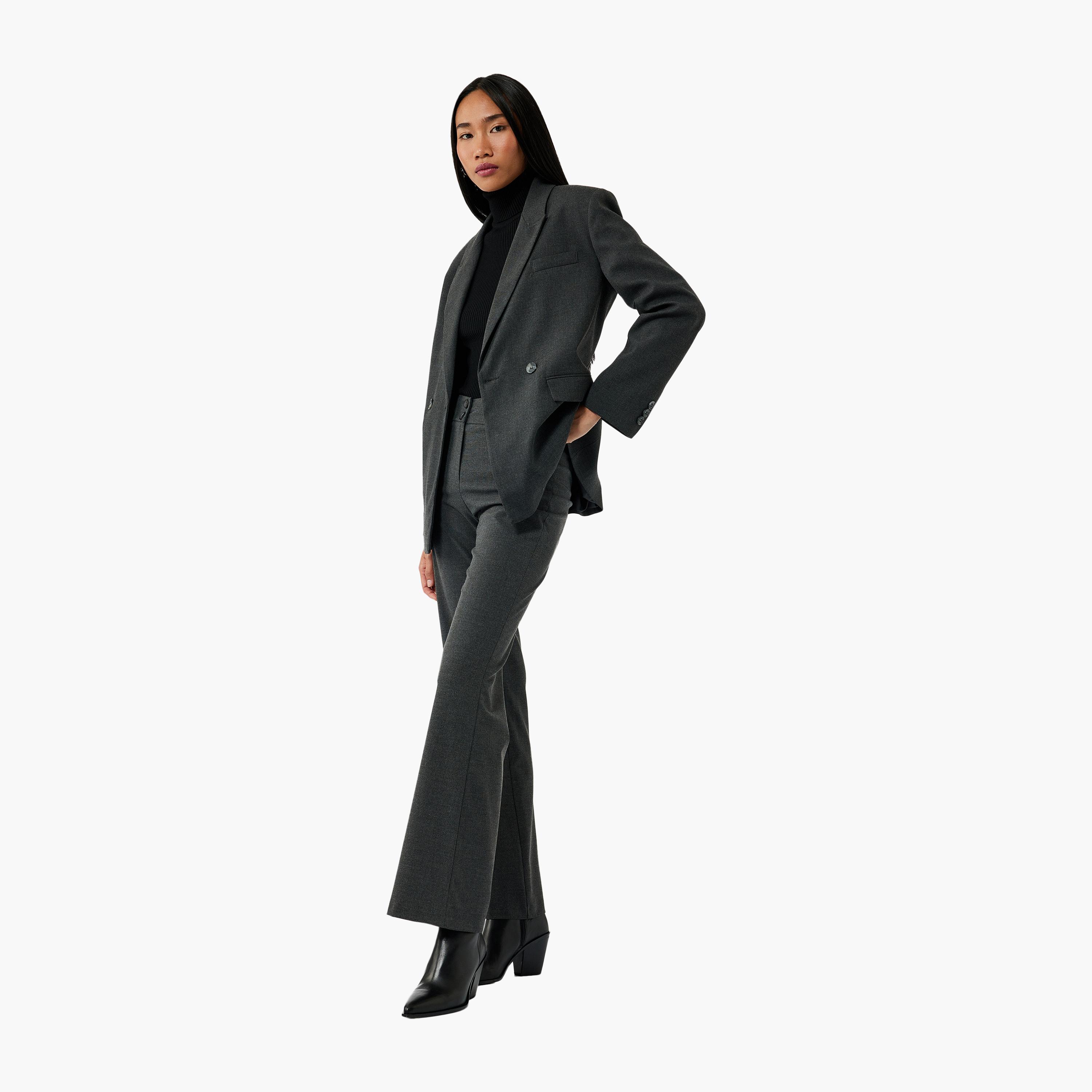KOTON Grey Women's Trousers-women-clothing-bottoms-trousers-image-2