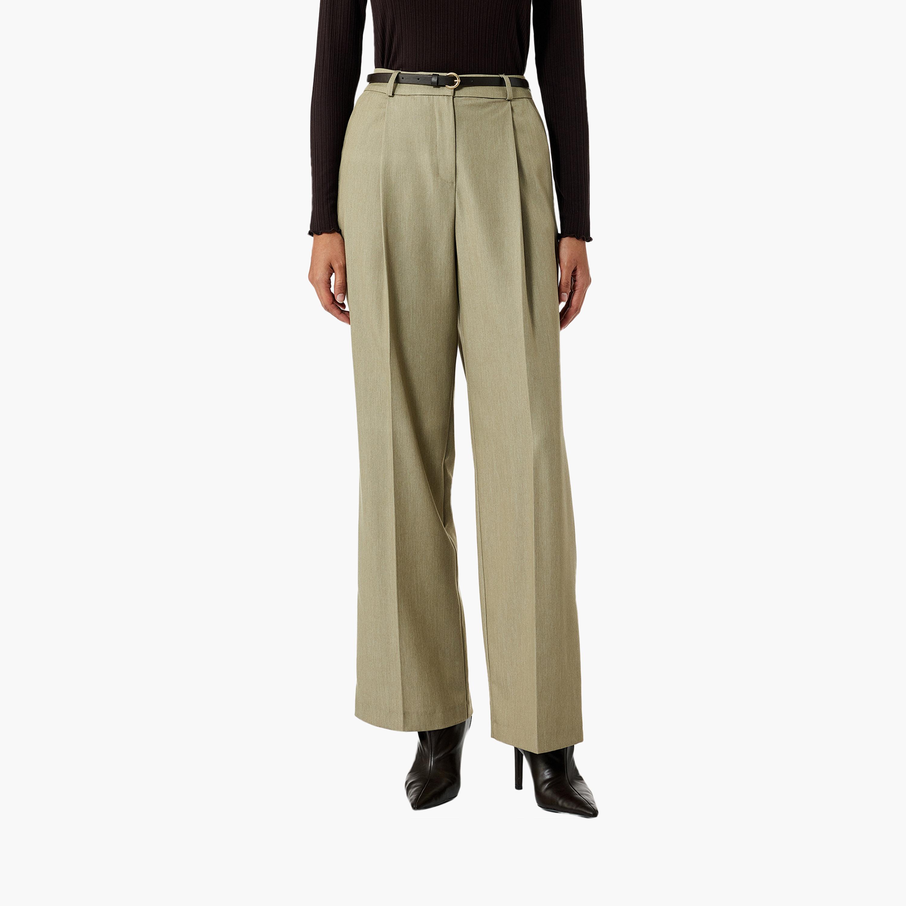 KOTON Green Hook and Bar Women's Trousers-women-clothing-bottoms-trousers-image-1