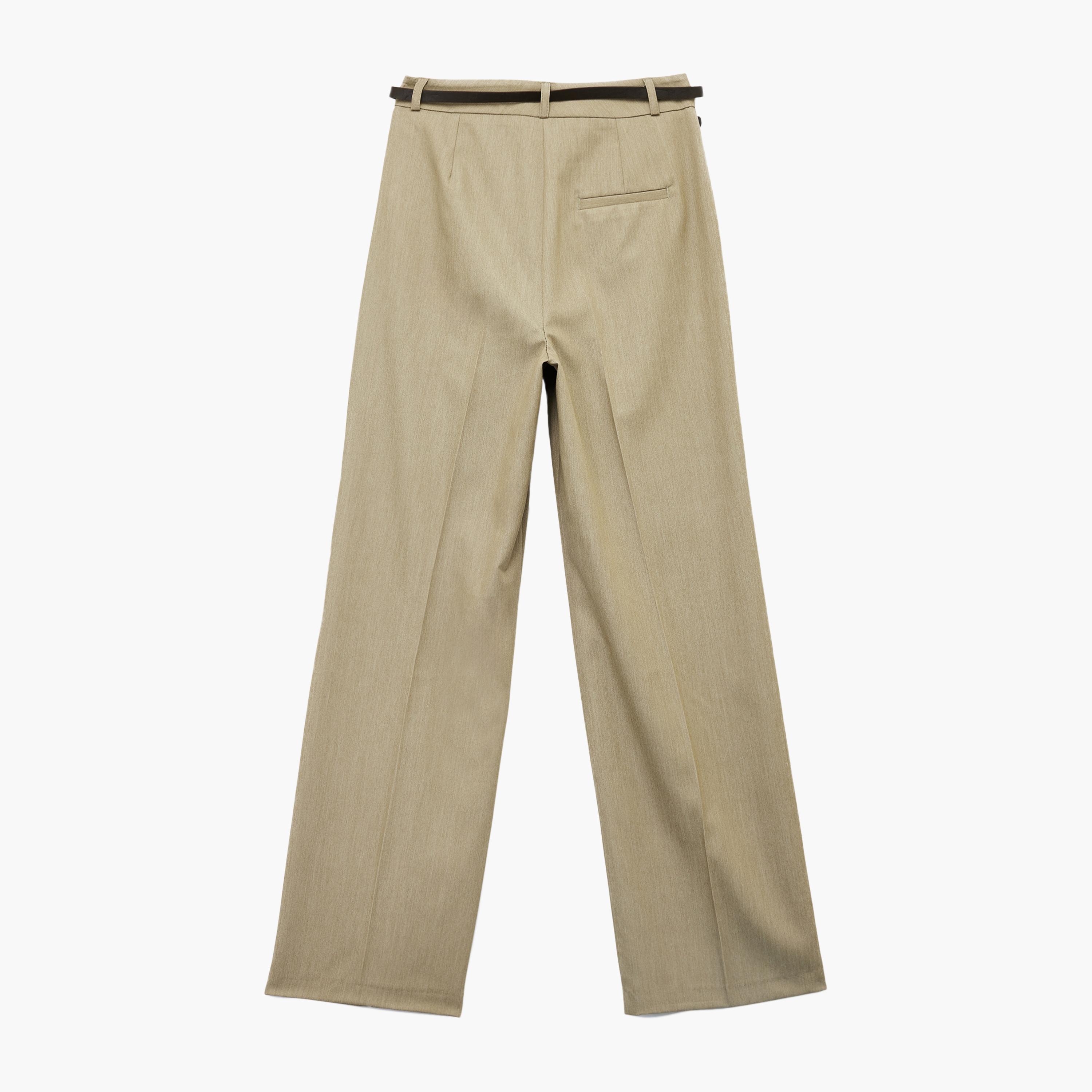 KOTON Green Hook and Bar Women's Trousers-women-clothing-bottoms-trousers-image-4