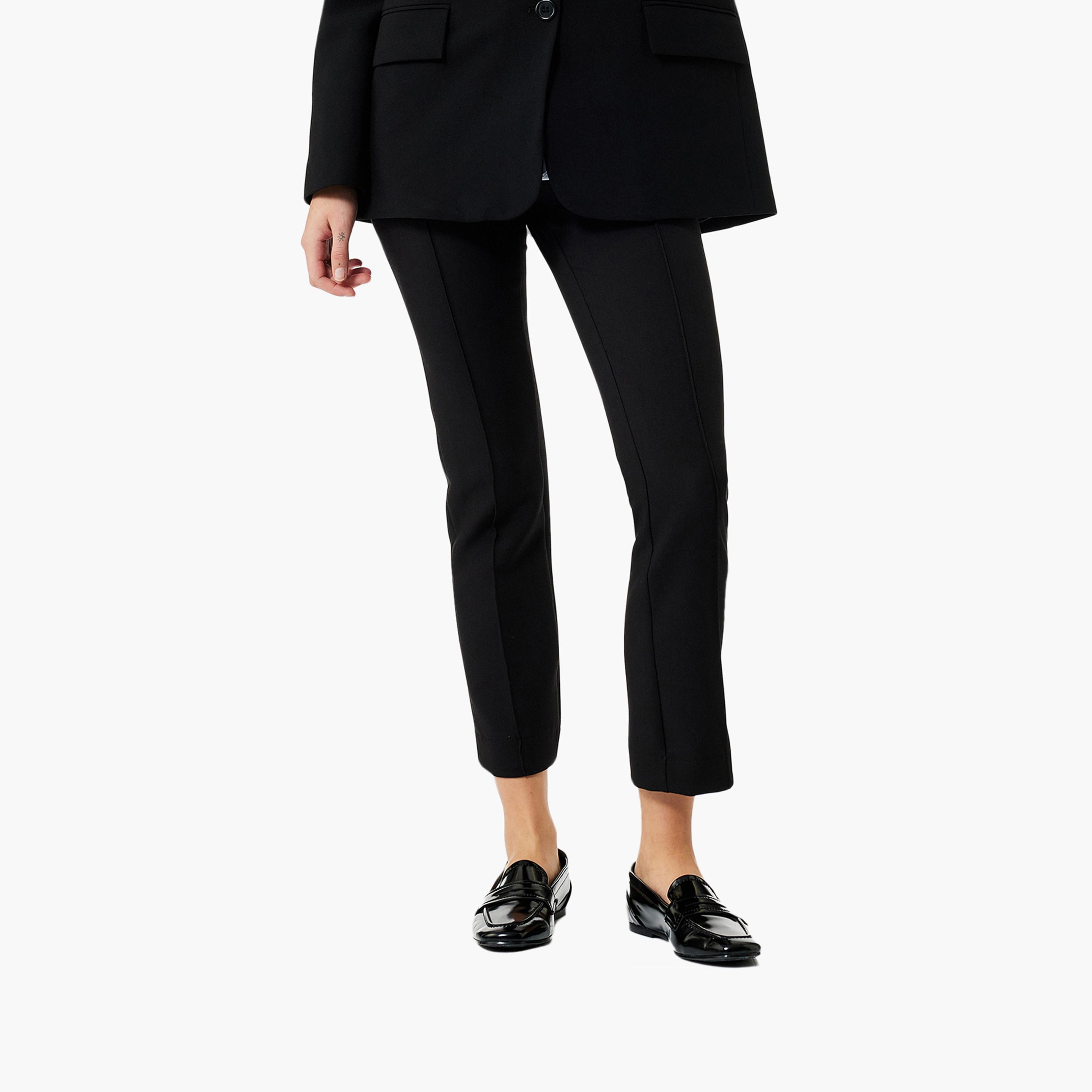 KOTON Black Hook and Bar Women's Trousers-women-clothing-bottoms-trousers-image-1