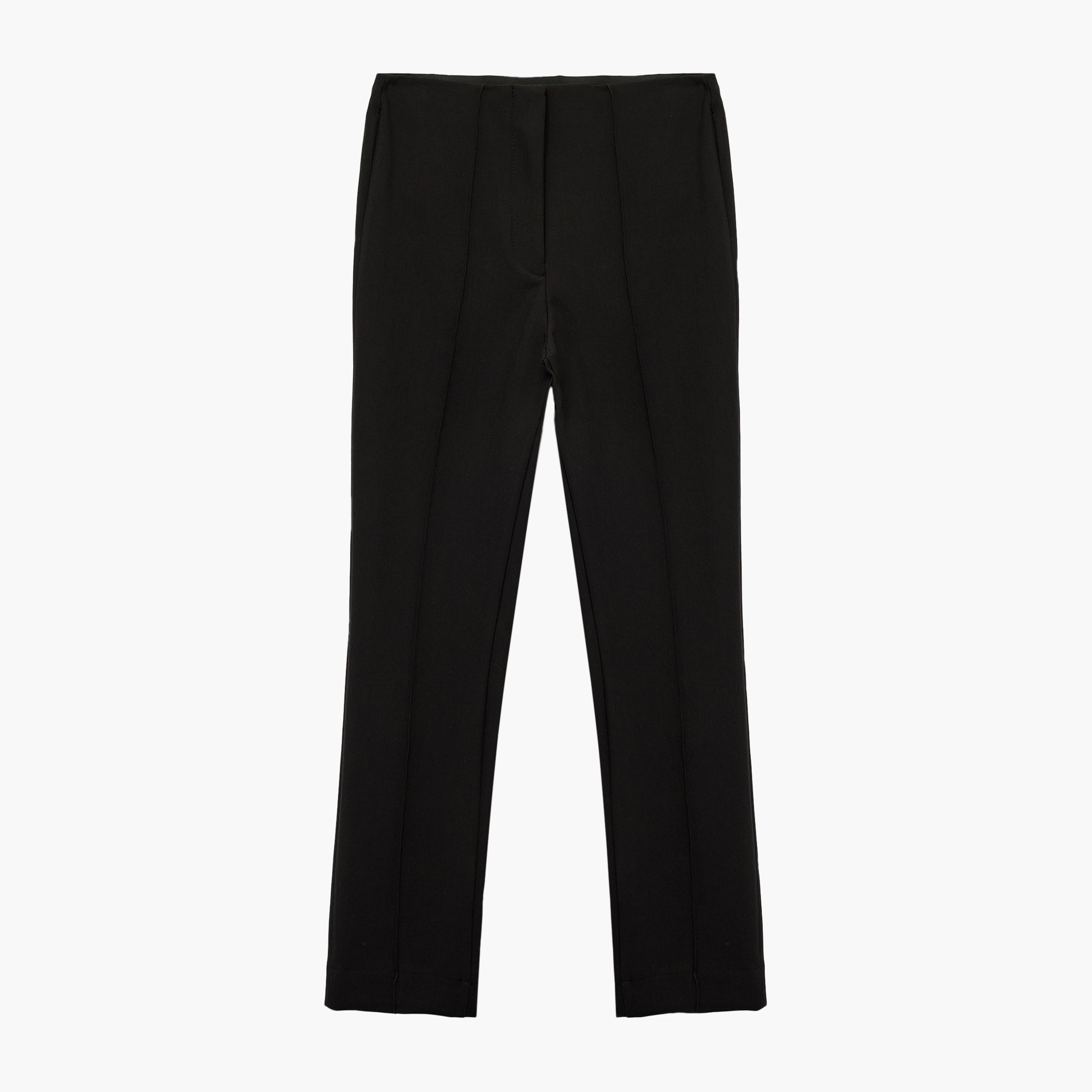 KOTON Black Hook and Bar Women's Trousers-women-clothing-bottoms-trousers-image-3