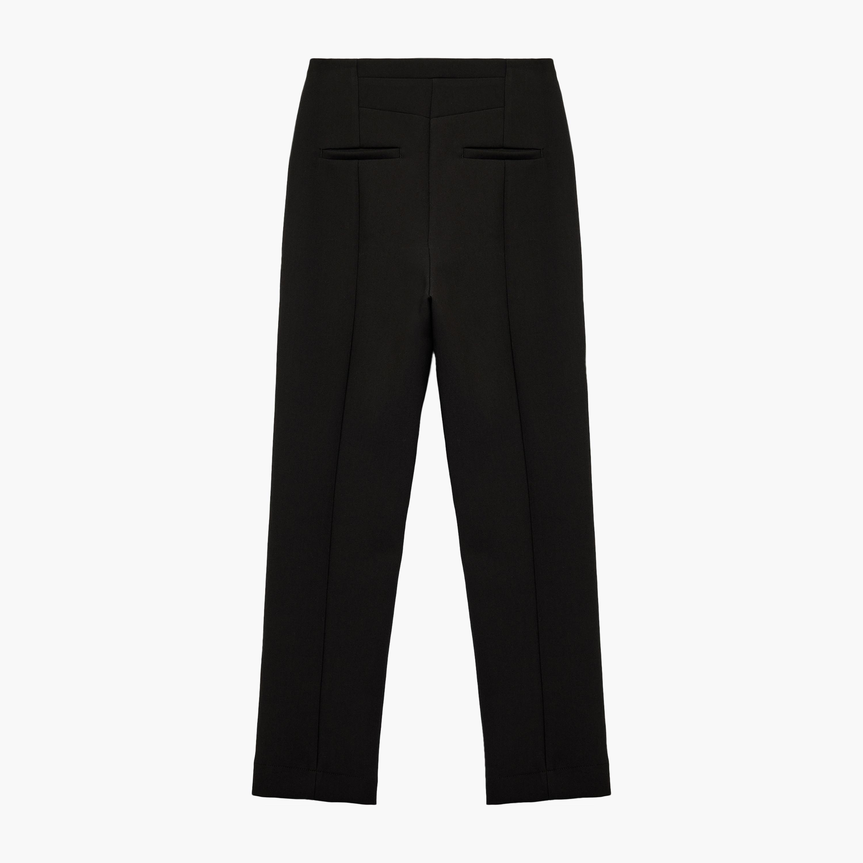KOTON Black Hook and Bar Women's Trousers-women-clothing-bottoms-trousers-image-4