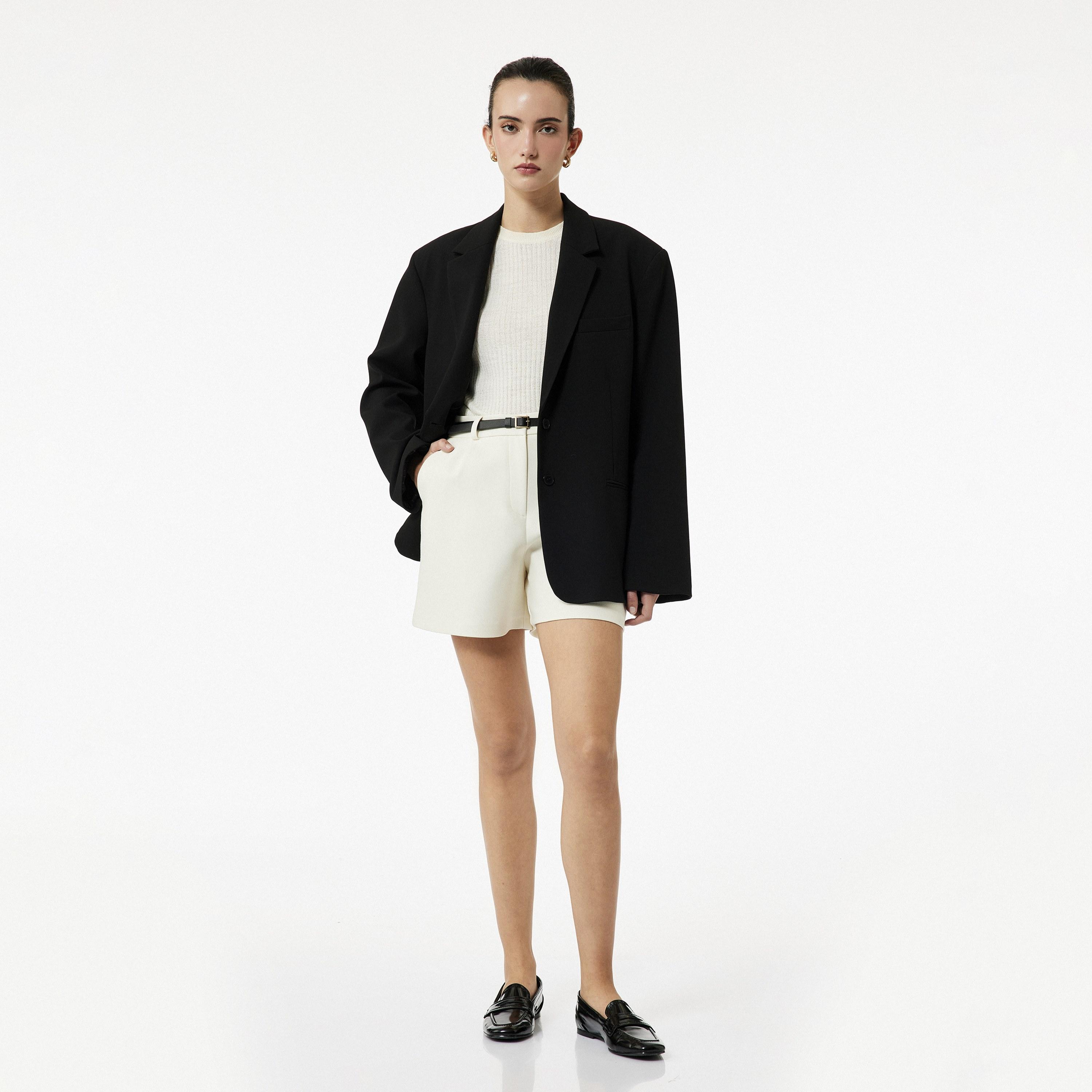 شورت نسائي بيج بسحاب بلص من كوتون-women-clothing-bottoms-shorts-image-2
