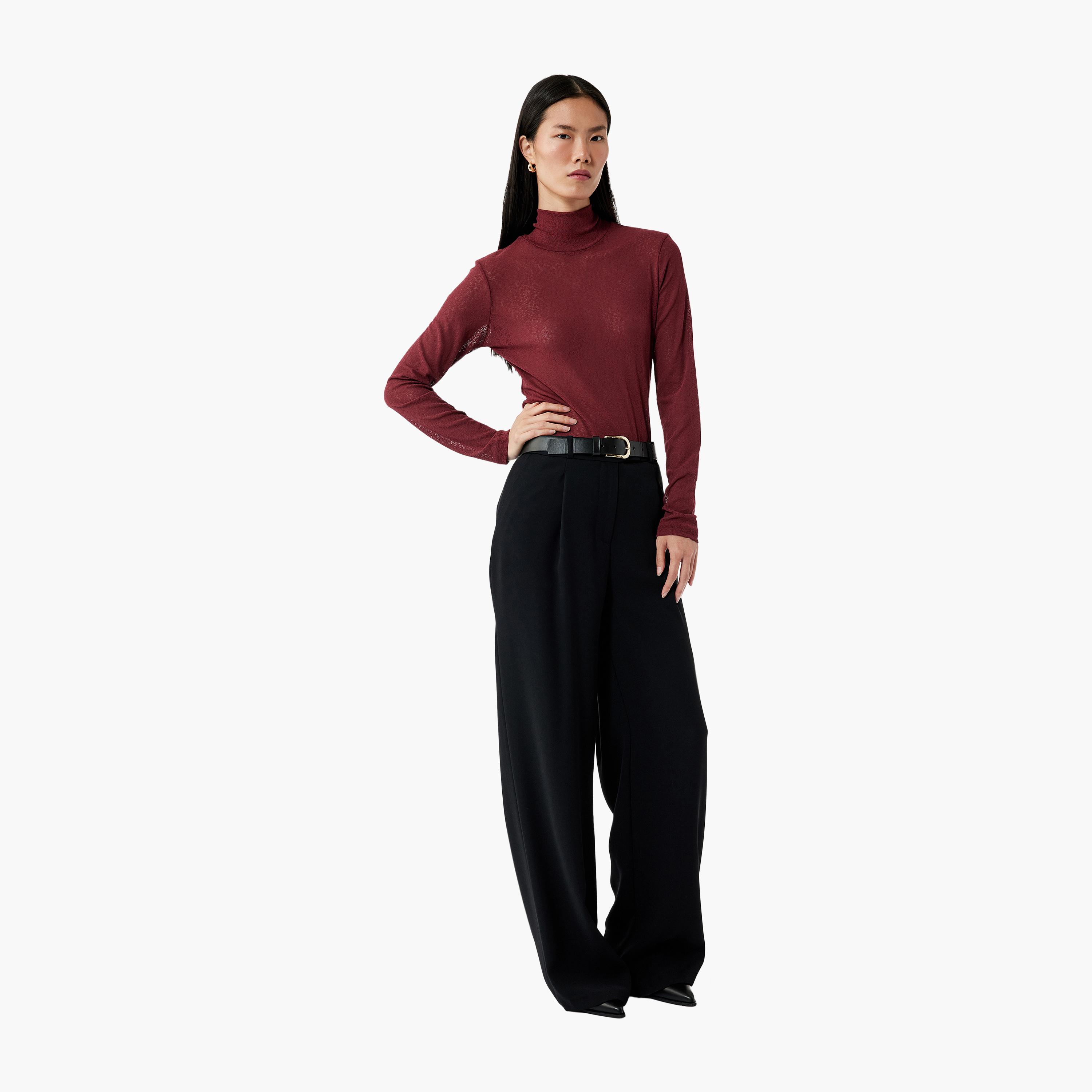 KOTON Red Turtle Neck Women's Top-women-clothing-shirtsandblouses-blouses-image-2