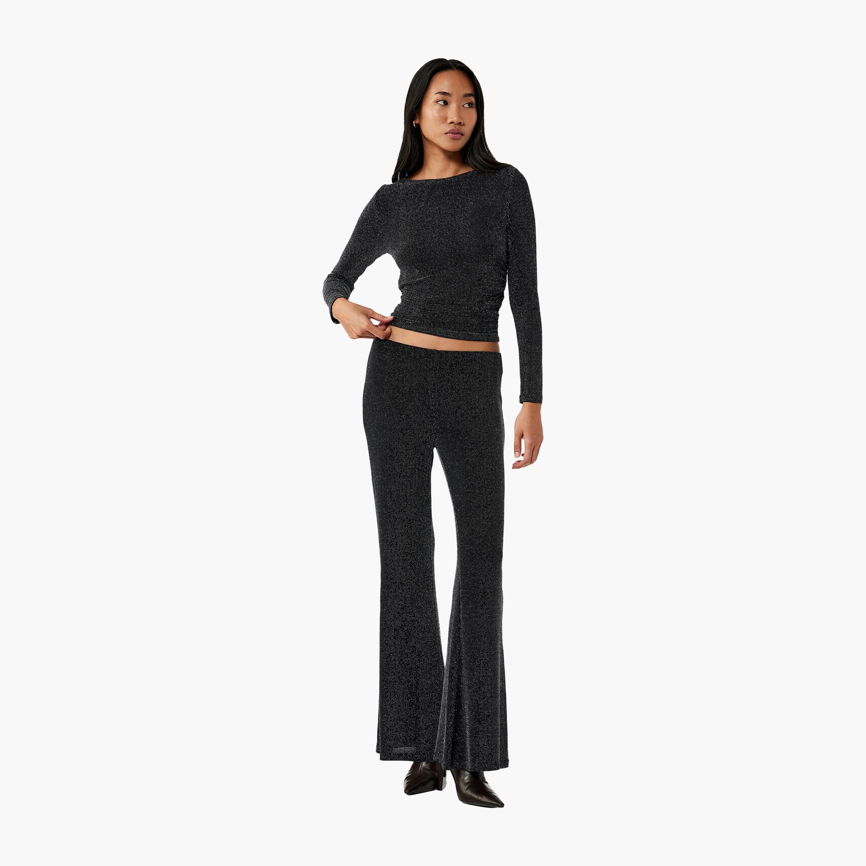 KOTON Black Glitter Women's Top-women-clothing-shirtsandblouses-blouses-image-2