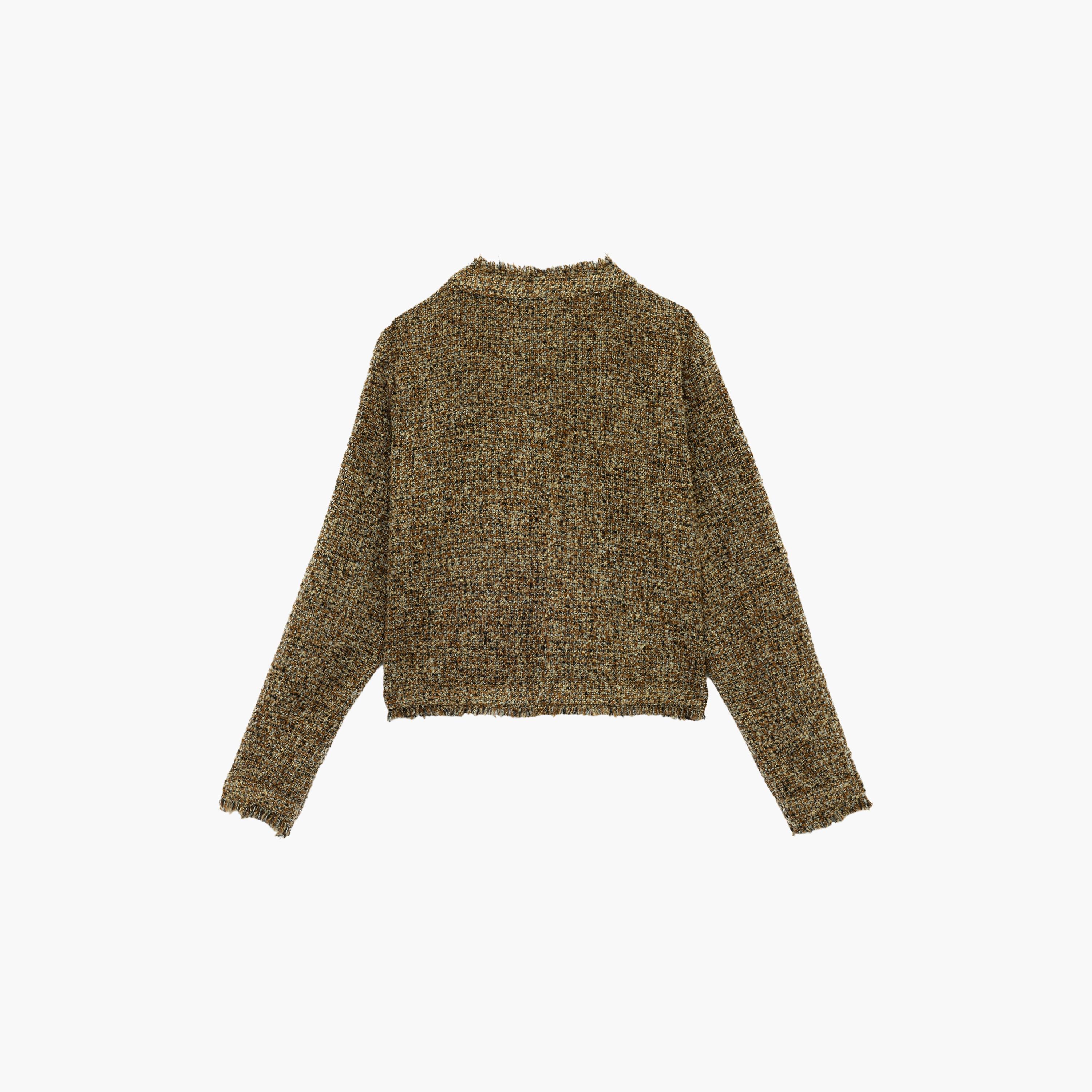 KOTON Brown Tweed Women's Coat-women-winterwear-coatsandjackets-coats-image-5