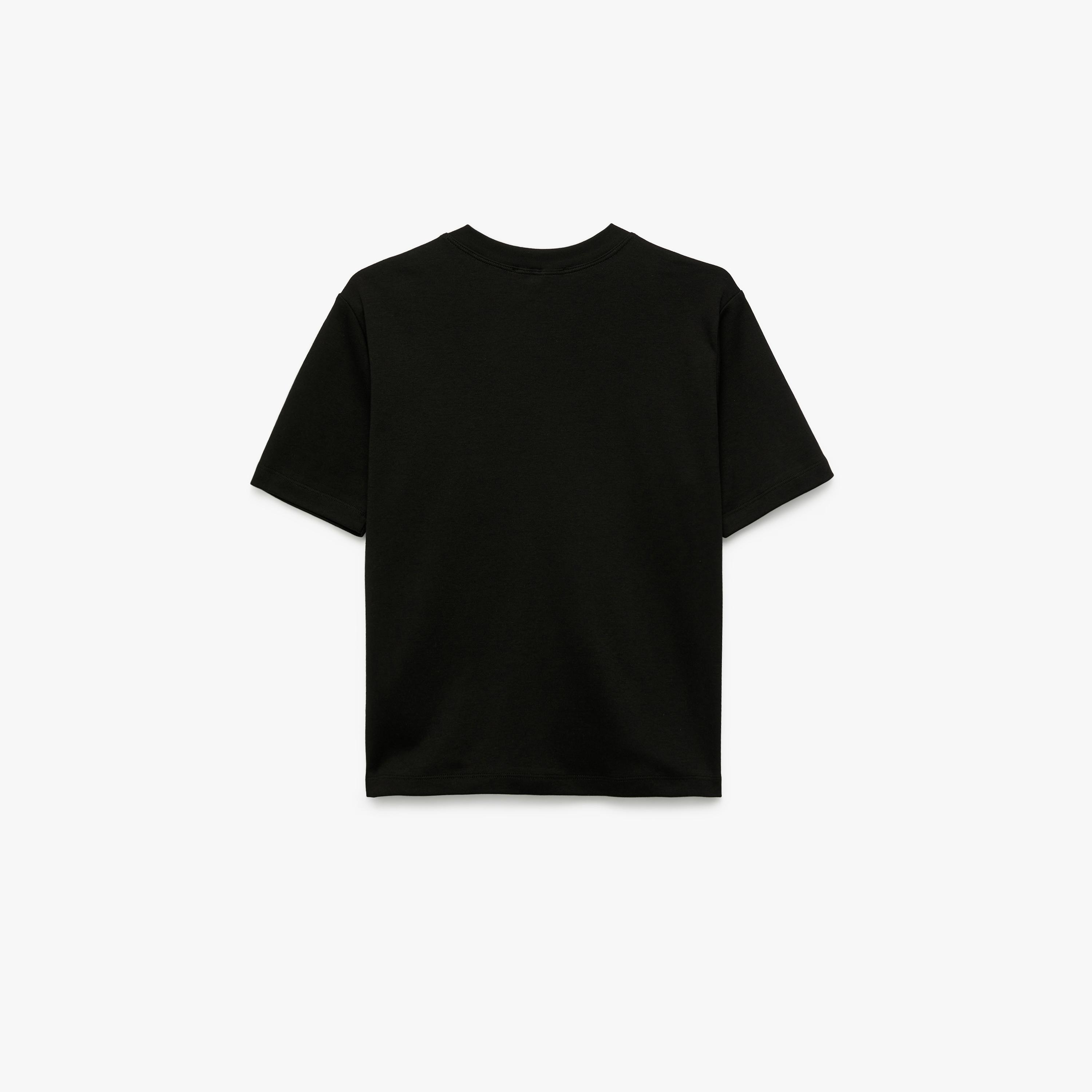 تيشيرت قطني نسائي بلون أسود من كوتون-women-clothing-tshirts-image-5