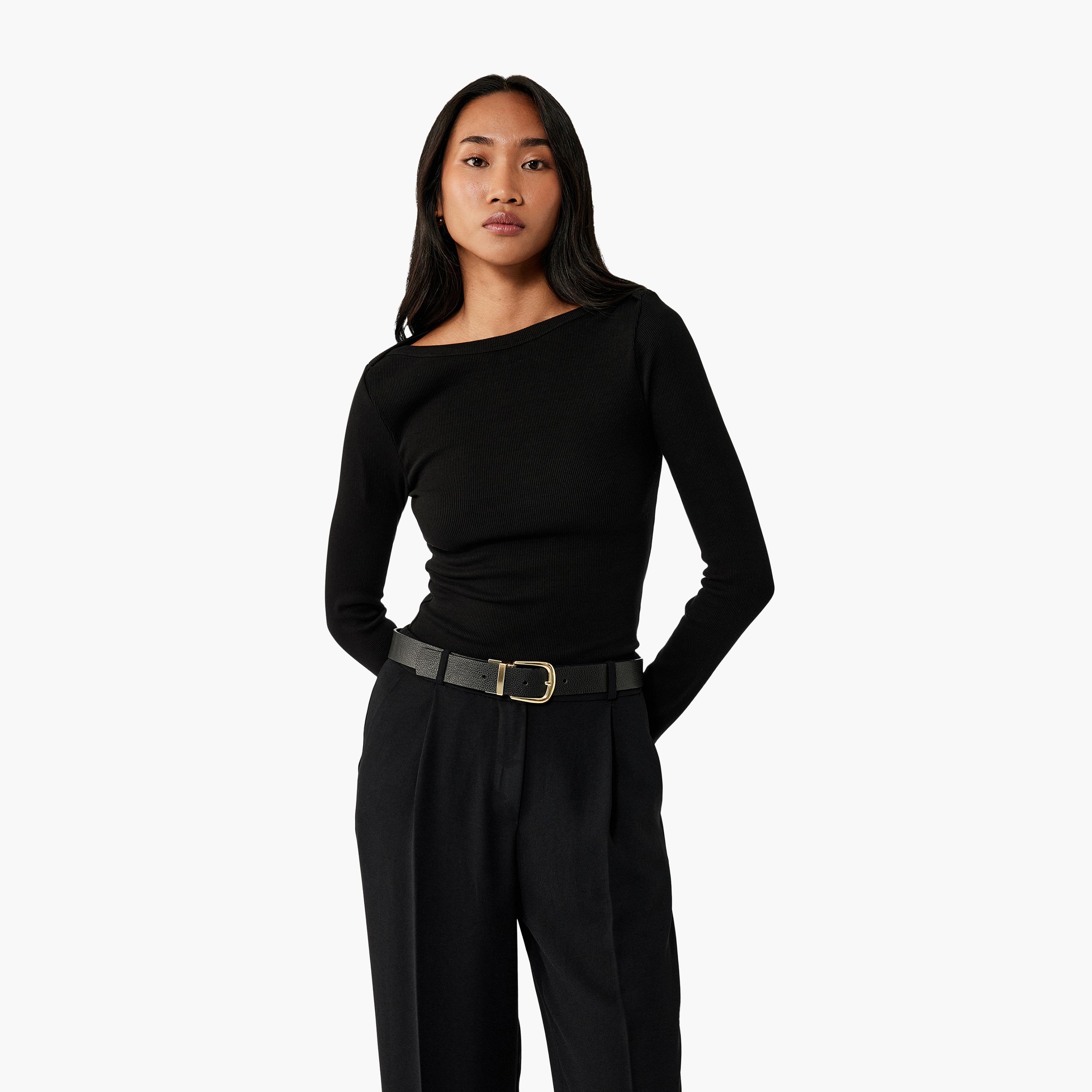 KOTON Black Women's T-Shirt-women-clothing-tshirts-image-1