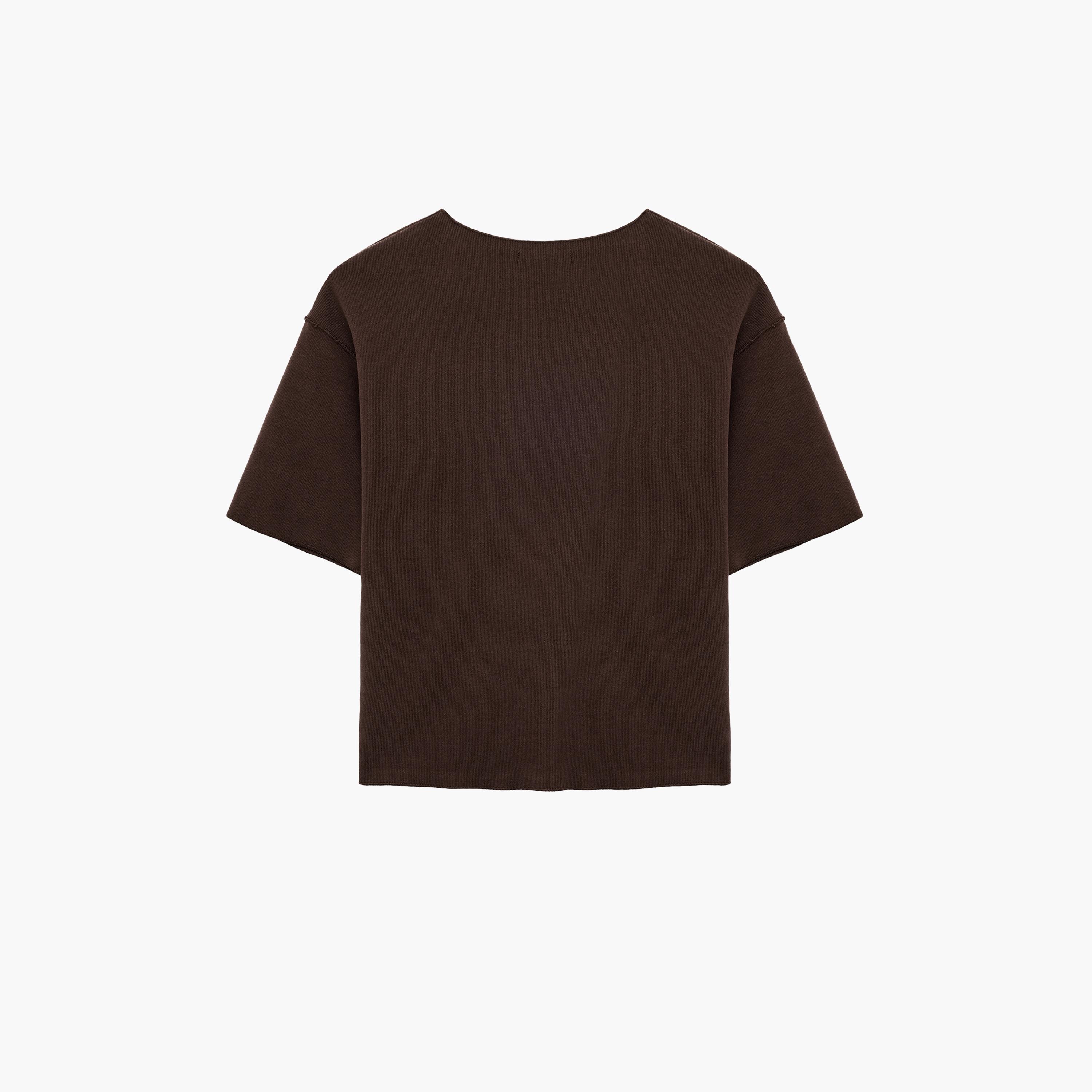 KOTON Brown Women's T-Shirt-women-clothing-tshirts-image-4