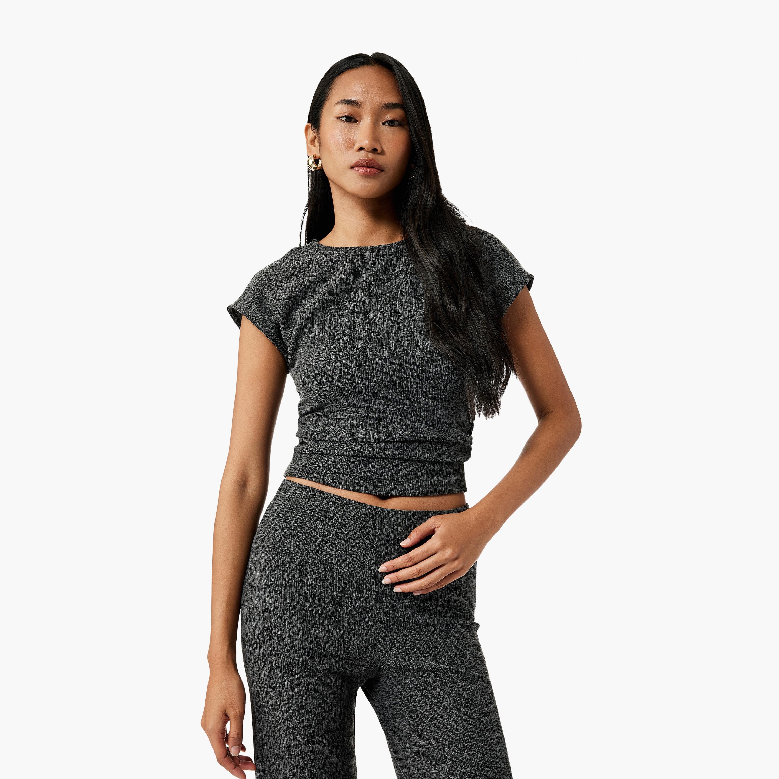 بلوزة نسائية مجعدة من كوتون-women-clothing-shirtsandblouses-blouses-image-1