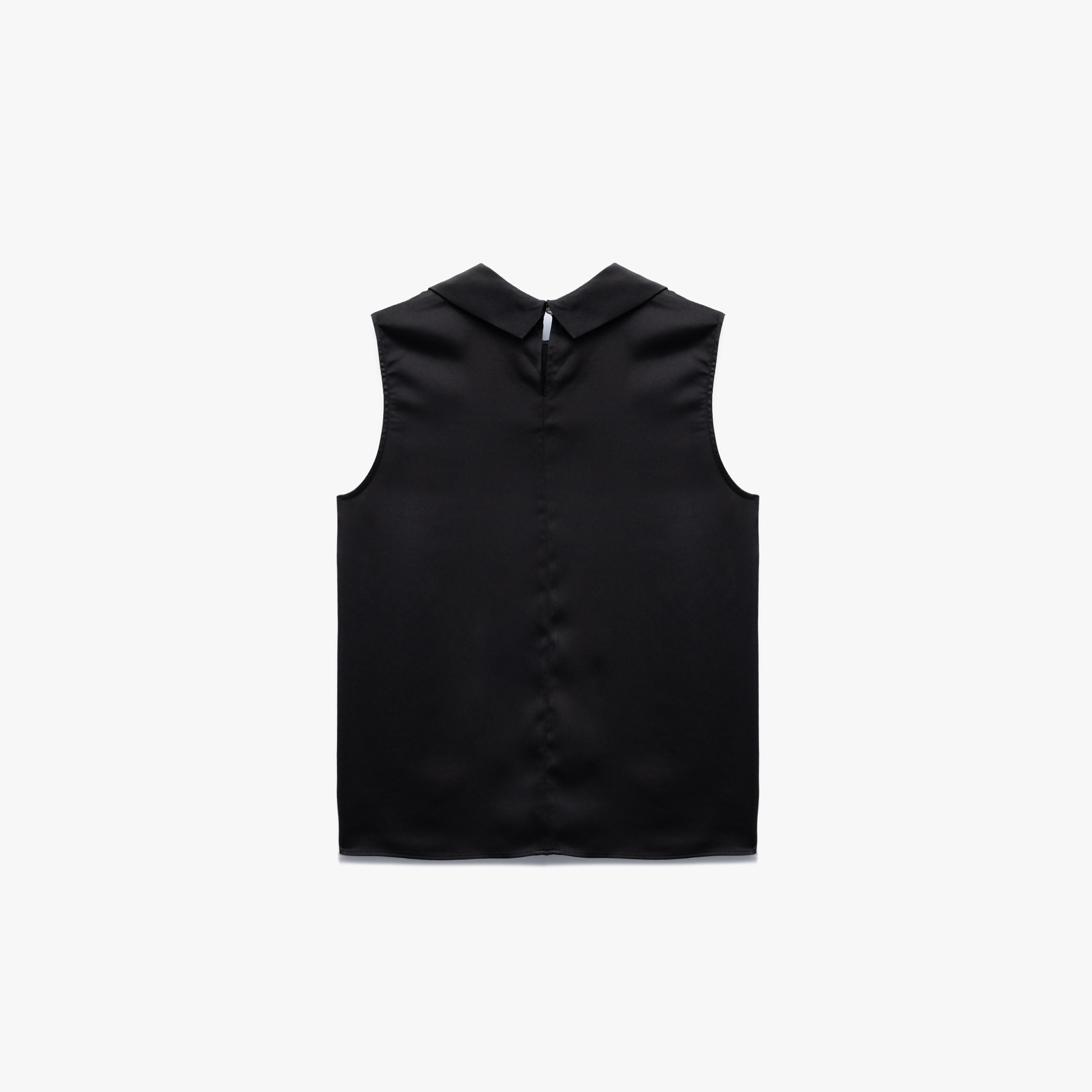 بلوزة نسائية بقصة رقبة غير متماثلة بلون أسود من كوتون-women-clothing-shirtsandblouses-blouses-image-5