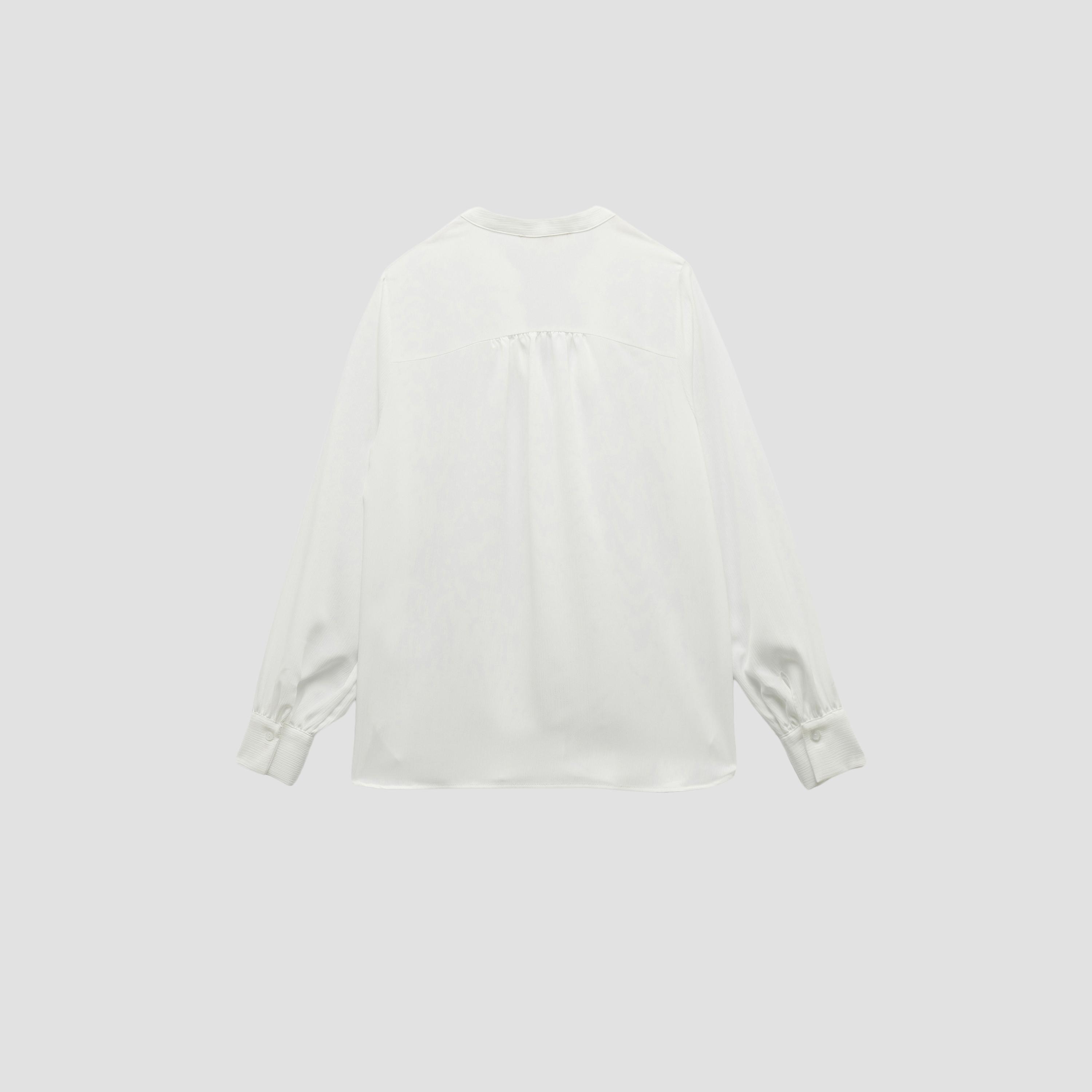KOTON White Mandarin Collar Women's Shirt-women-clothing-shirtsandblouses-shirts-image-5