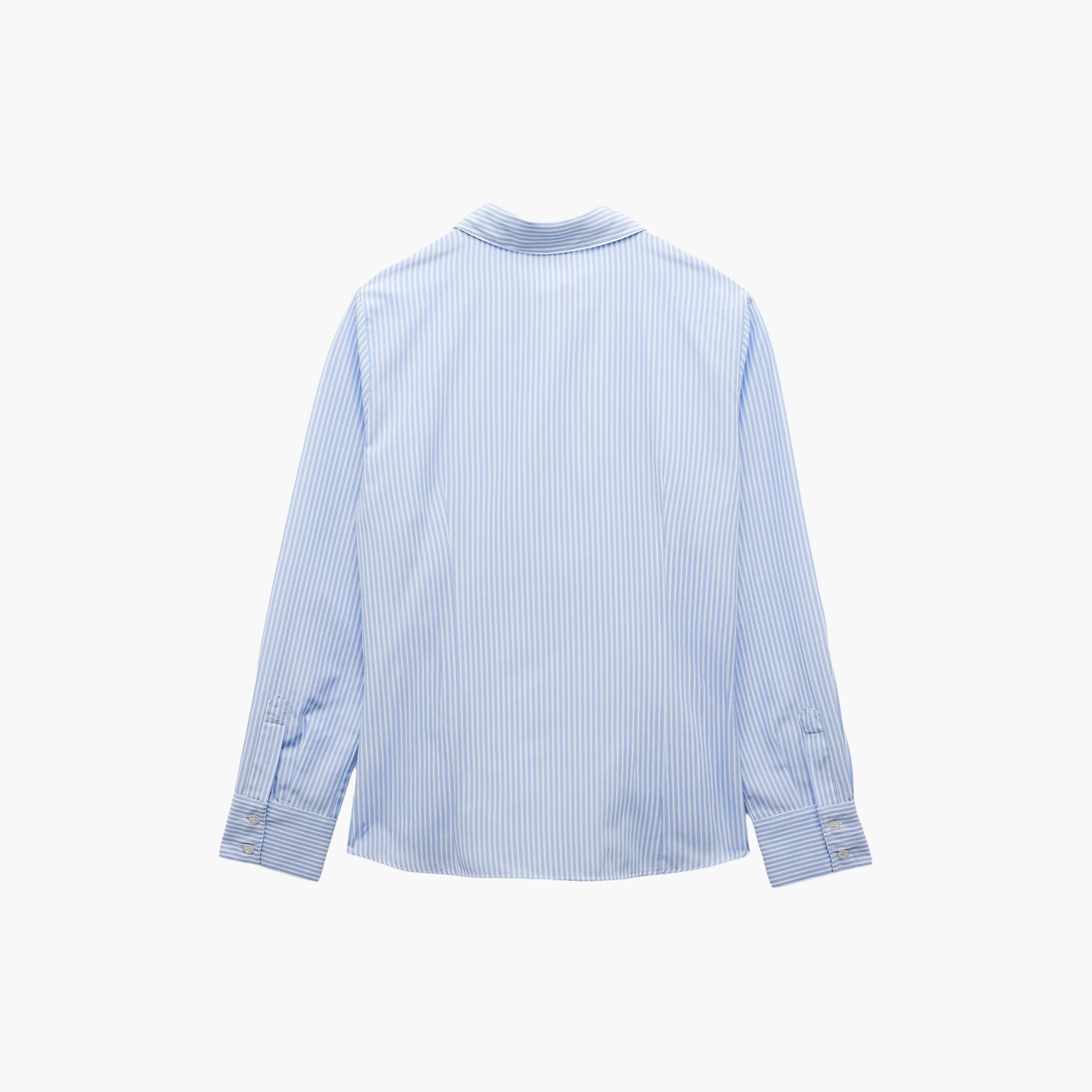 قميص نسائي مخطط باللون الأزرق من كوتون-women-clothing-shirtsandblouses-shirts-image-5