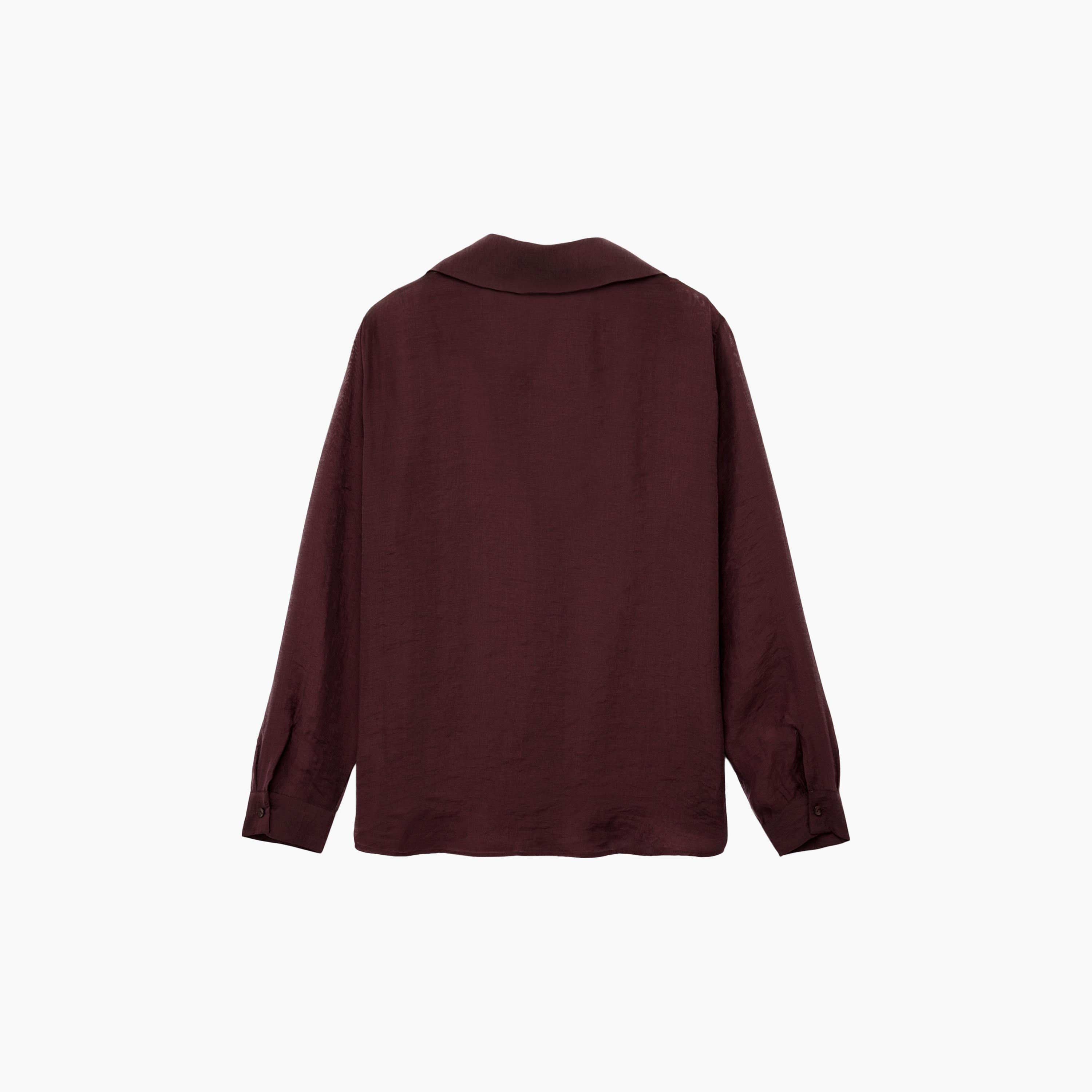 KOTON Red Collared Women's Shirt-women-clothing-shirtsandblouses-shirts-image-4