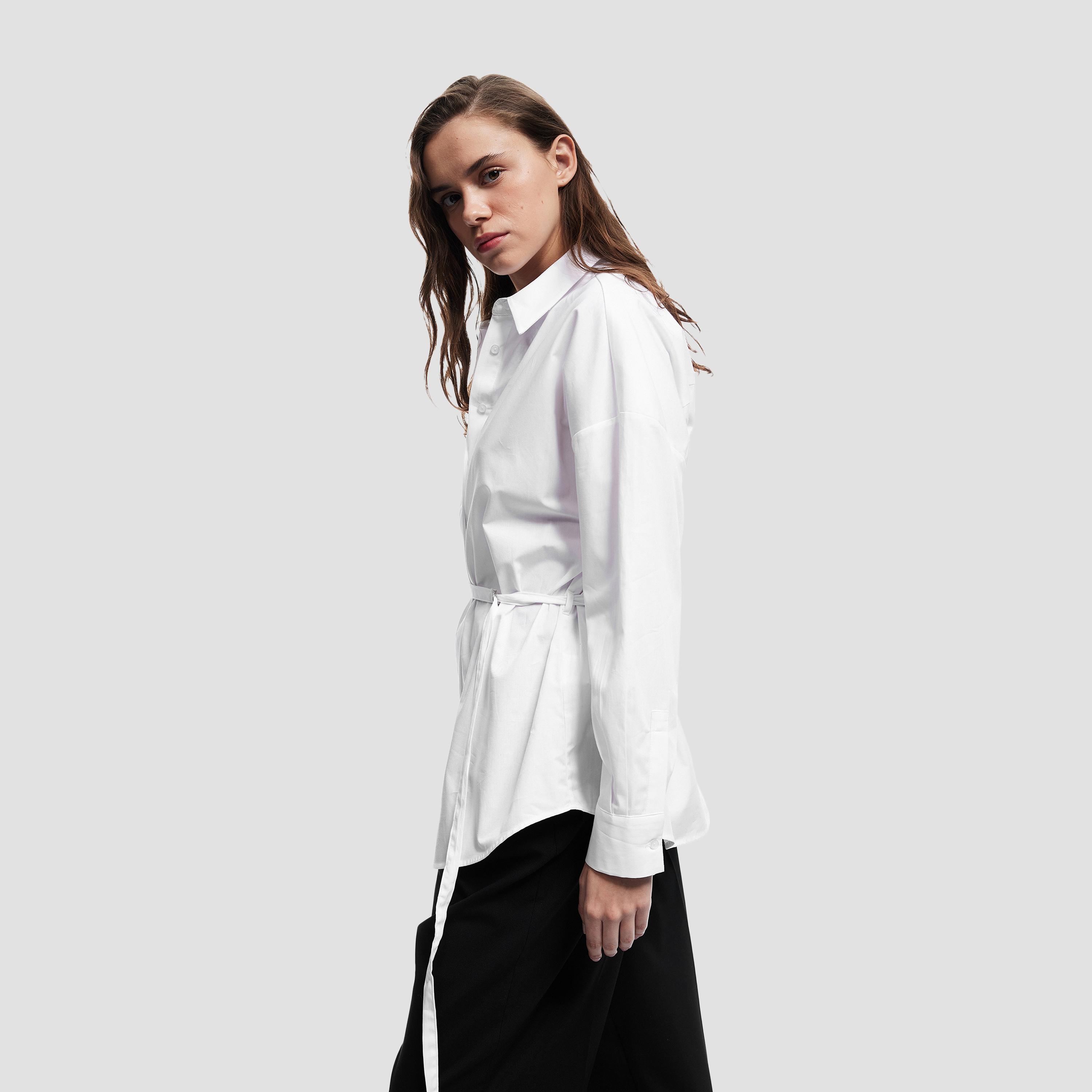 KOTON White Cotton Collared Women's Shirt-women-clothing-shirtsandblouses-shirts-image-3