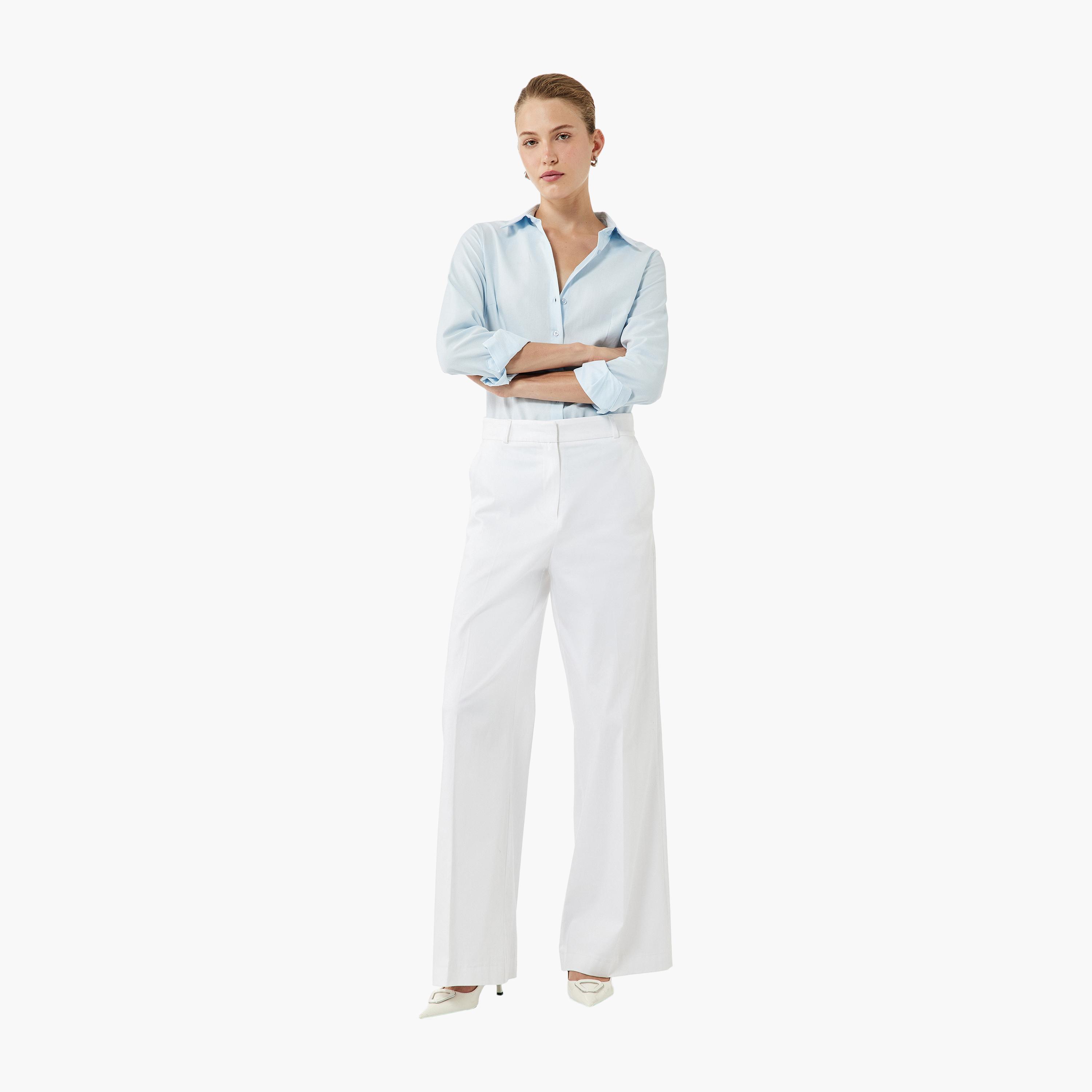 قميص نسائي ذو ياقة زرقاء من كوتون-women-clothing-shirtsandblouses-shirts-image-2