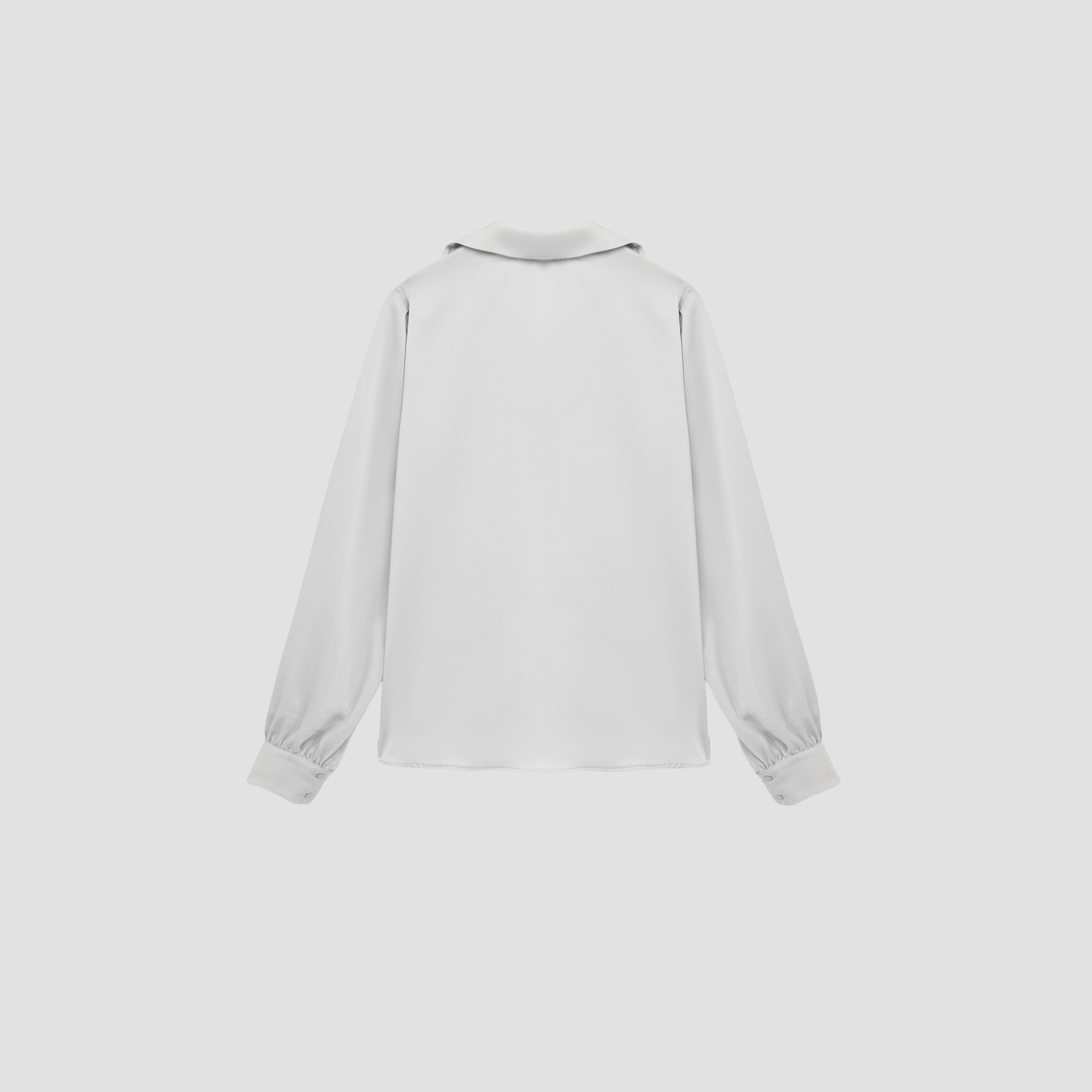 KOTON Grey Collared Women's Shirt-women-clothing-shirtsandblouses-shirts-image-4