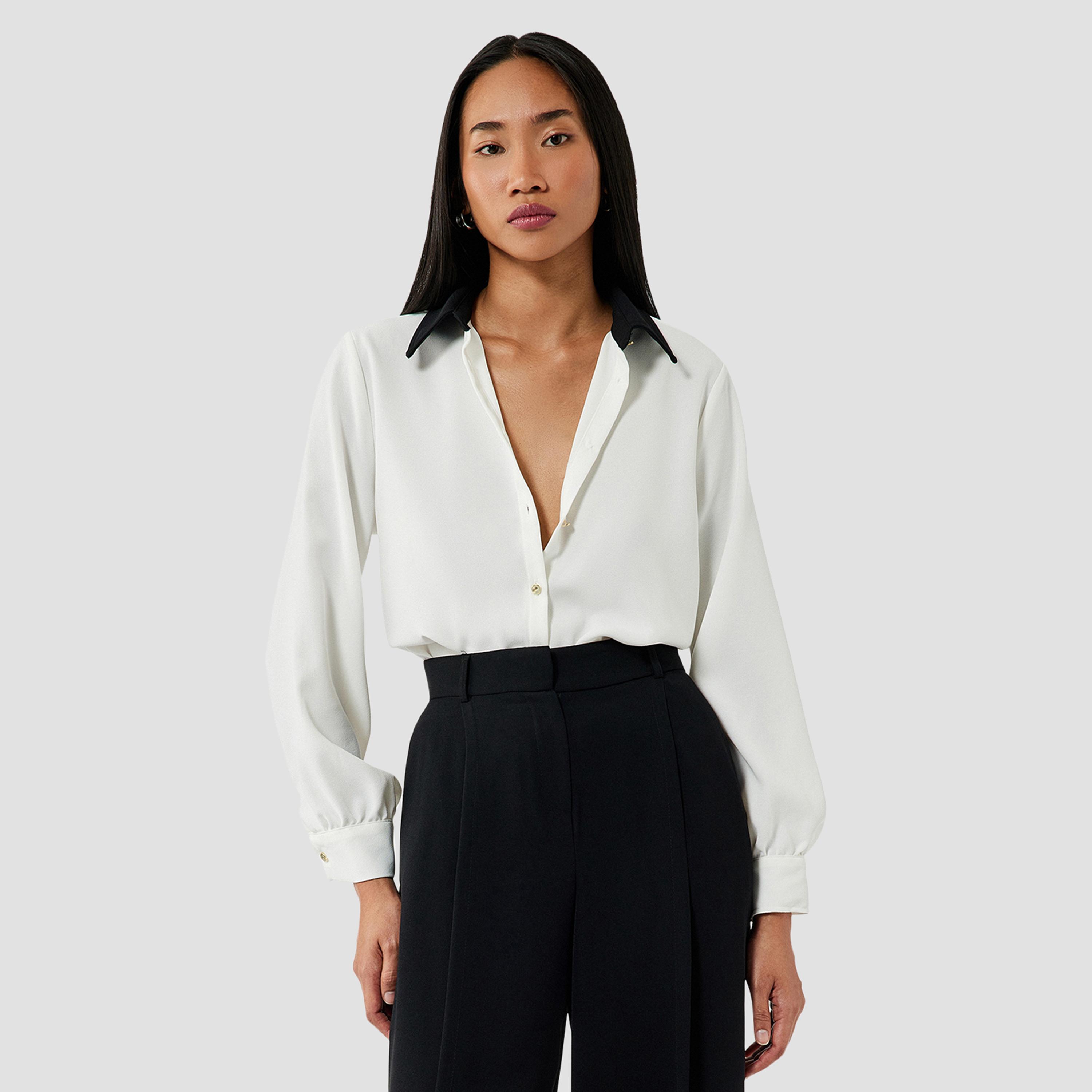KOTON White Collared Women's Shirt-women-clothing-shirtsandblouses-shirts-image-1