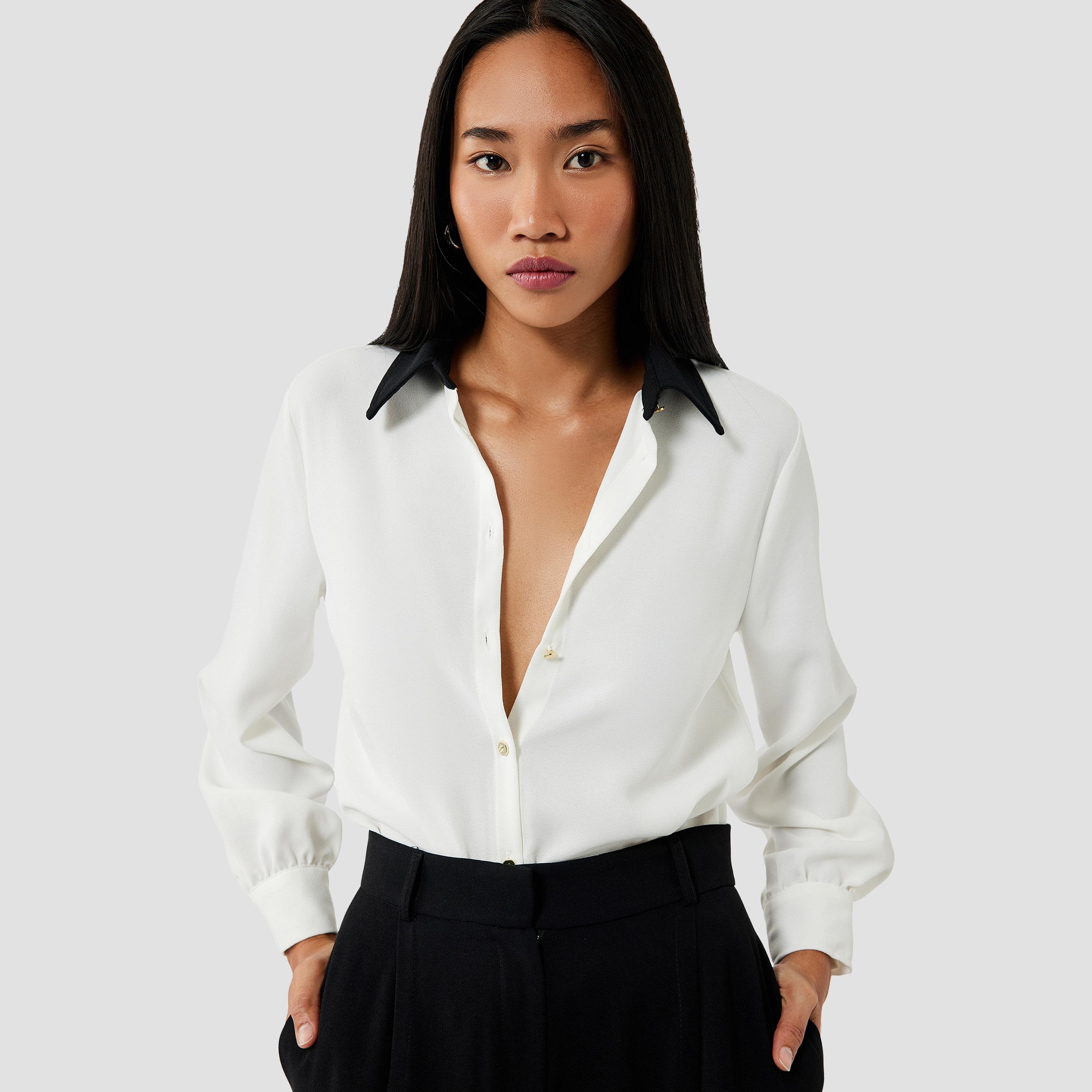 KOTON White Collared Women's Shirt-women-clothing-shirtsandblouses-shirts-image-3