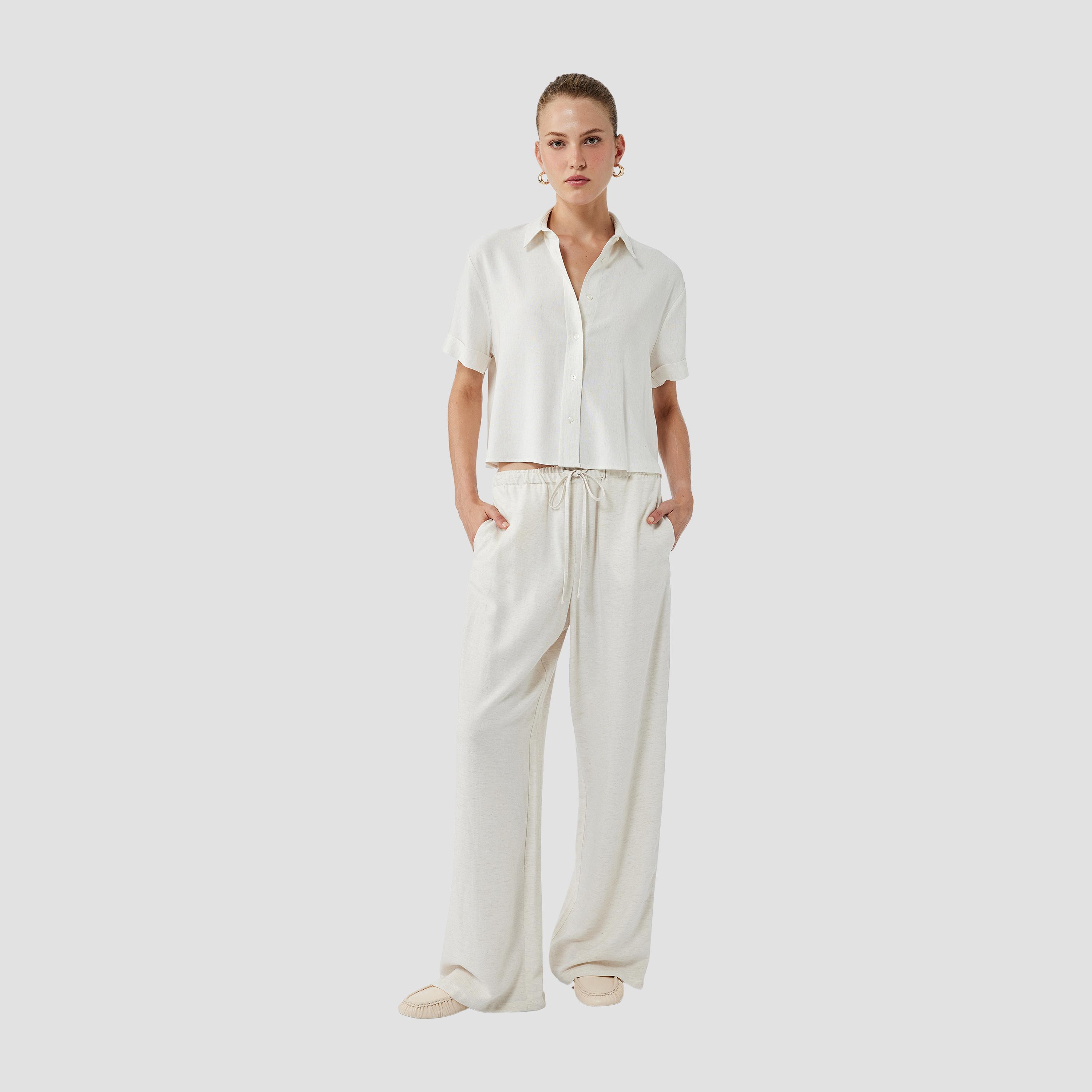 قميص نسائي بياقة بيضاء من كوتون-women-clothing-shirtsandblouses-shirts-image-2