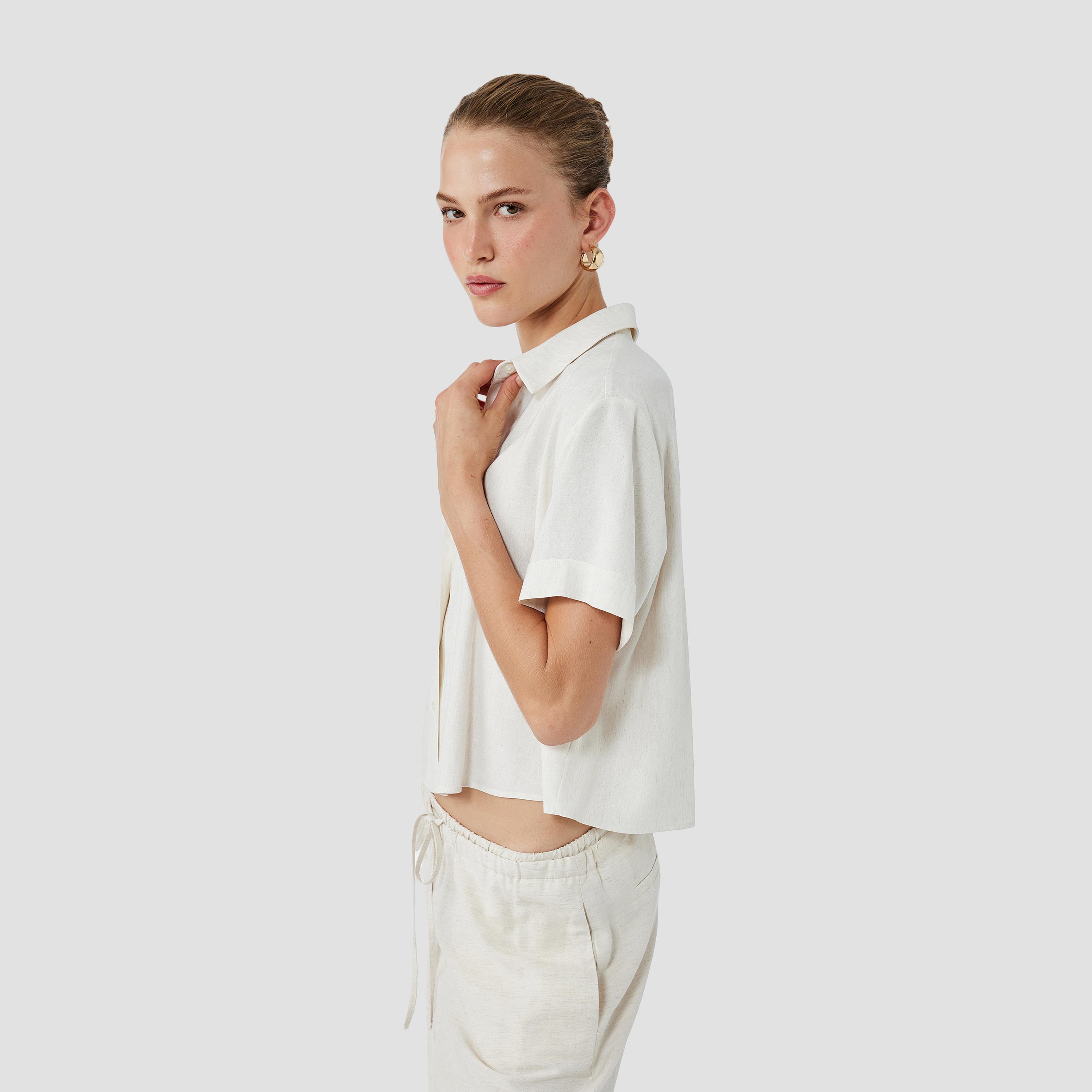 قميص نسائي بياقة بيضاء من كوتون-women-clothing-shirtsandblouses-shirts-image-3
