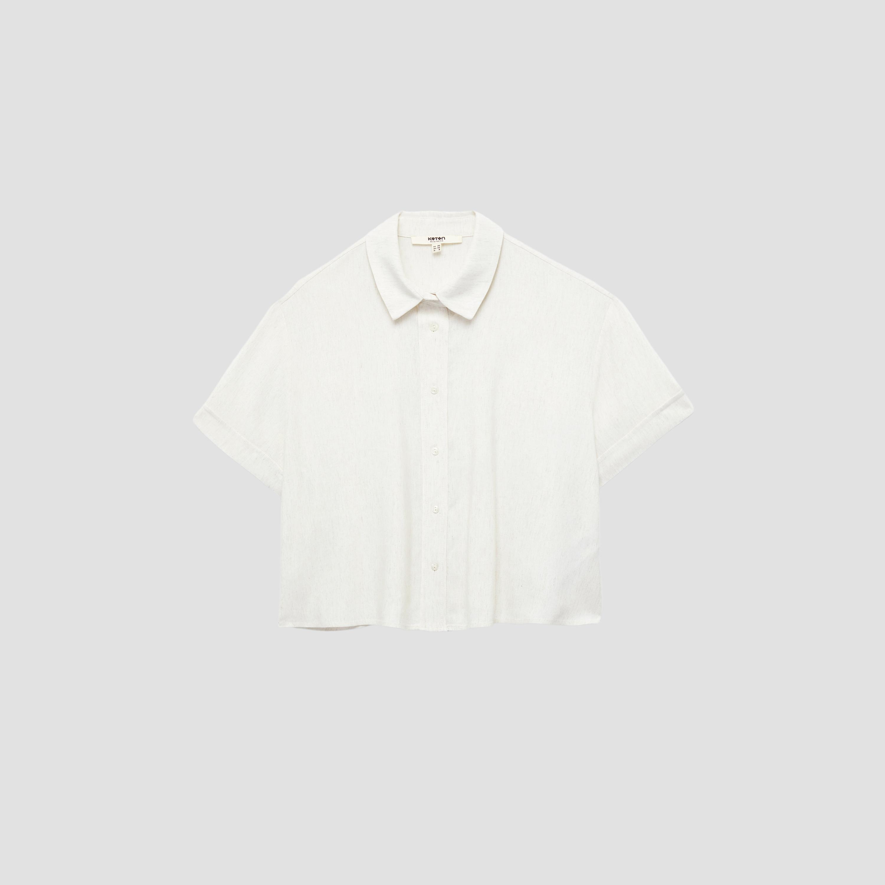 قميص نسائي بياقة بيضاء من كوتون-women-clothing-shirtsandblouses-shirts-image-4