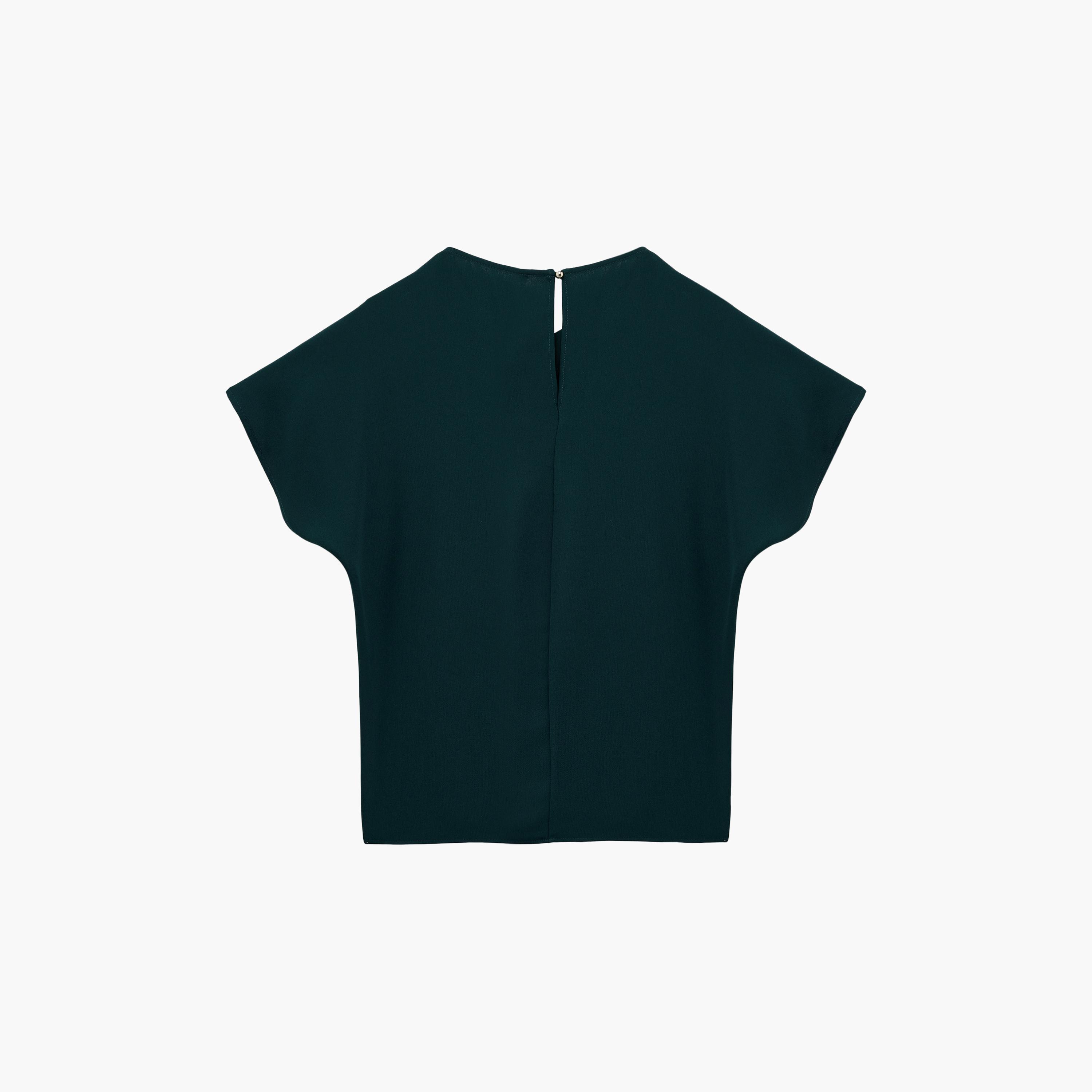 KOTON Green Asymmetric Neck Women's Top-women-clothing-shirtsandblouses-blouses-image-5
