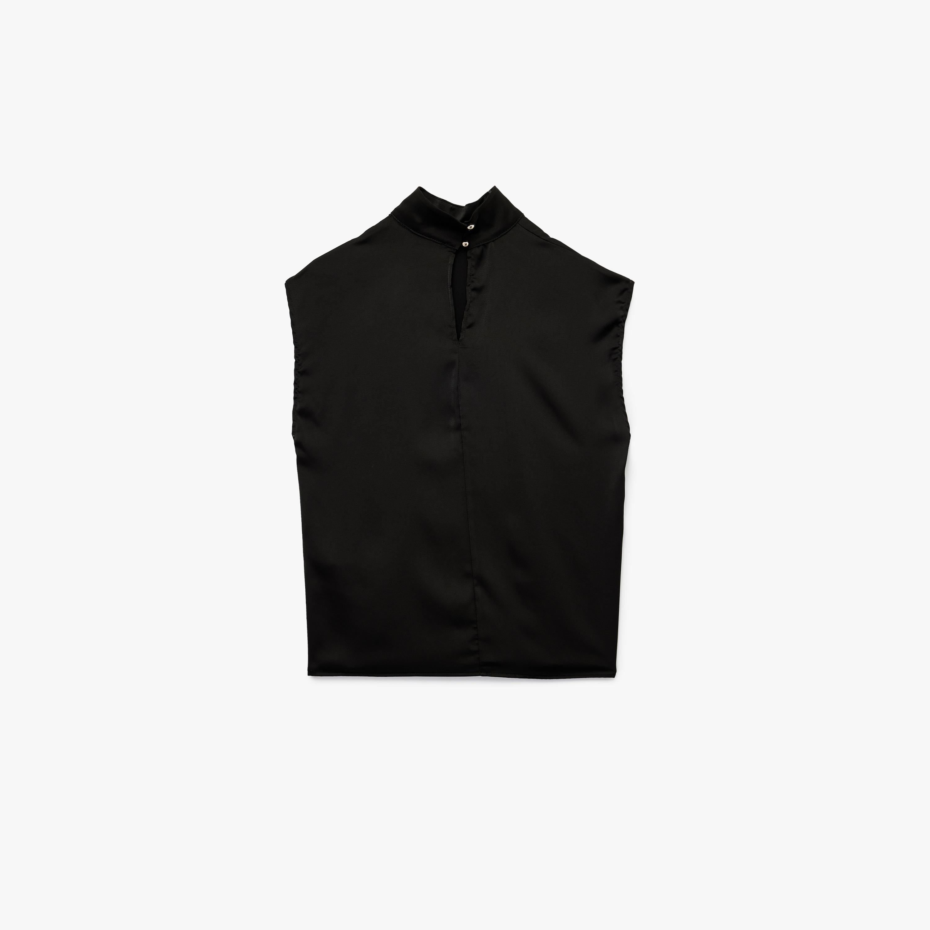 KOTON Black High Neck Women's Top-women-clothing-shirtsandblouses-blouses-image-5