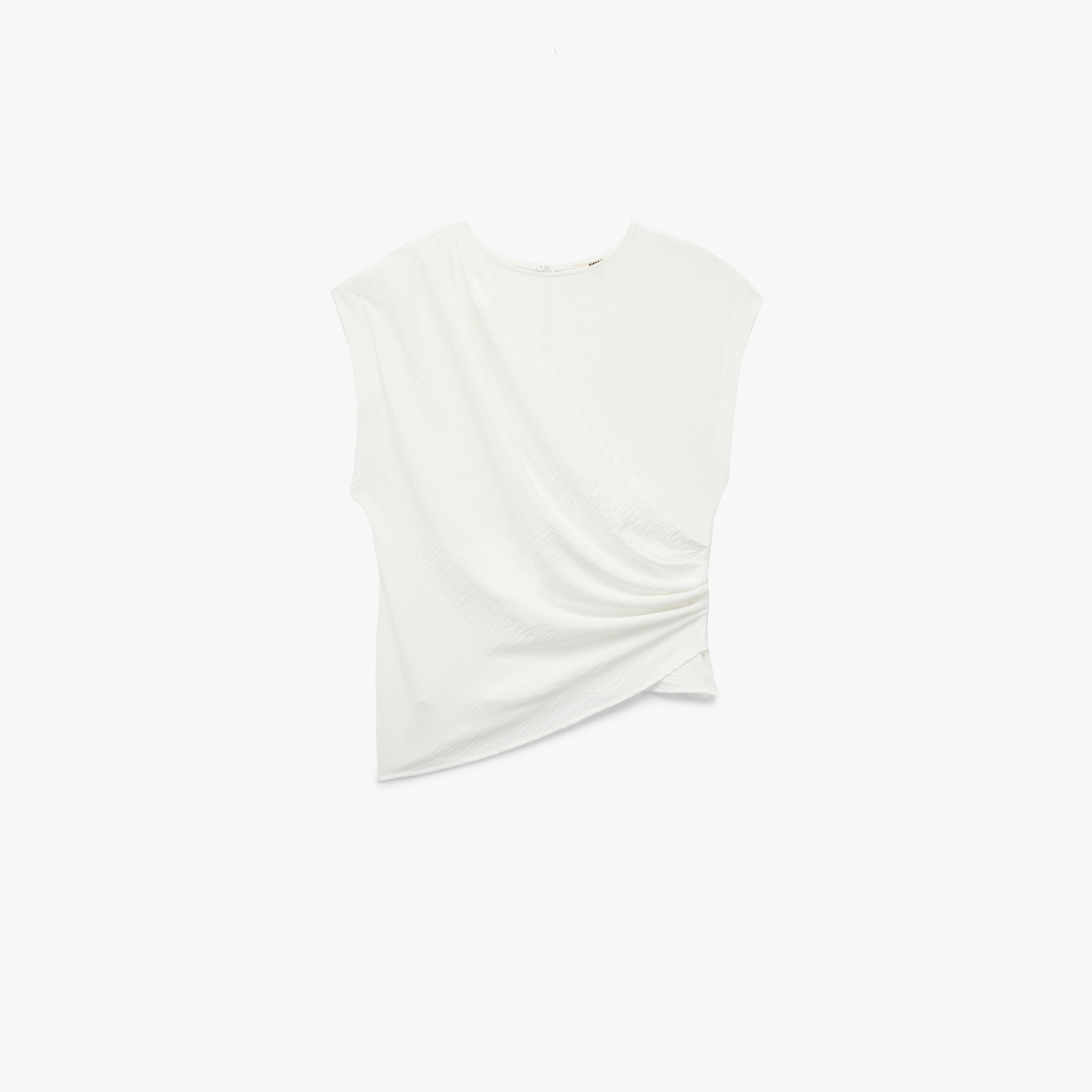 KOTON White Textured Aerobin Women's Top-women-clothing-shirtsandblouses-blouses-image-3