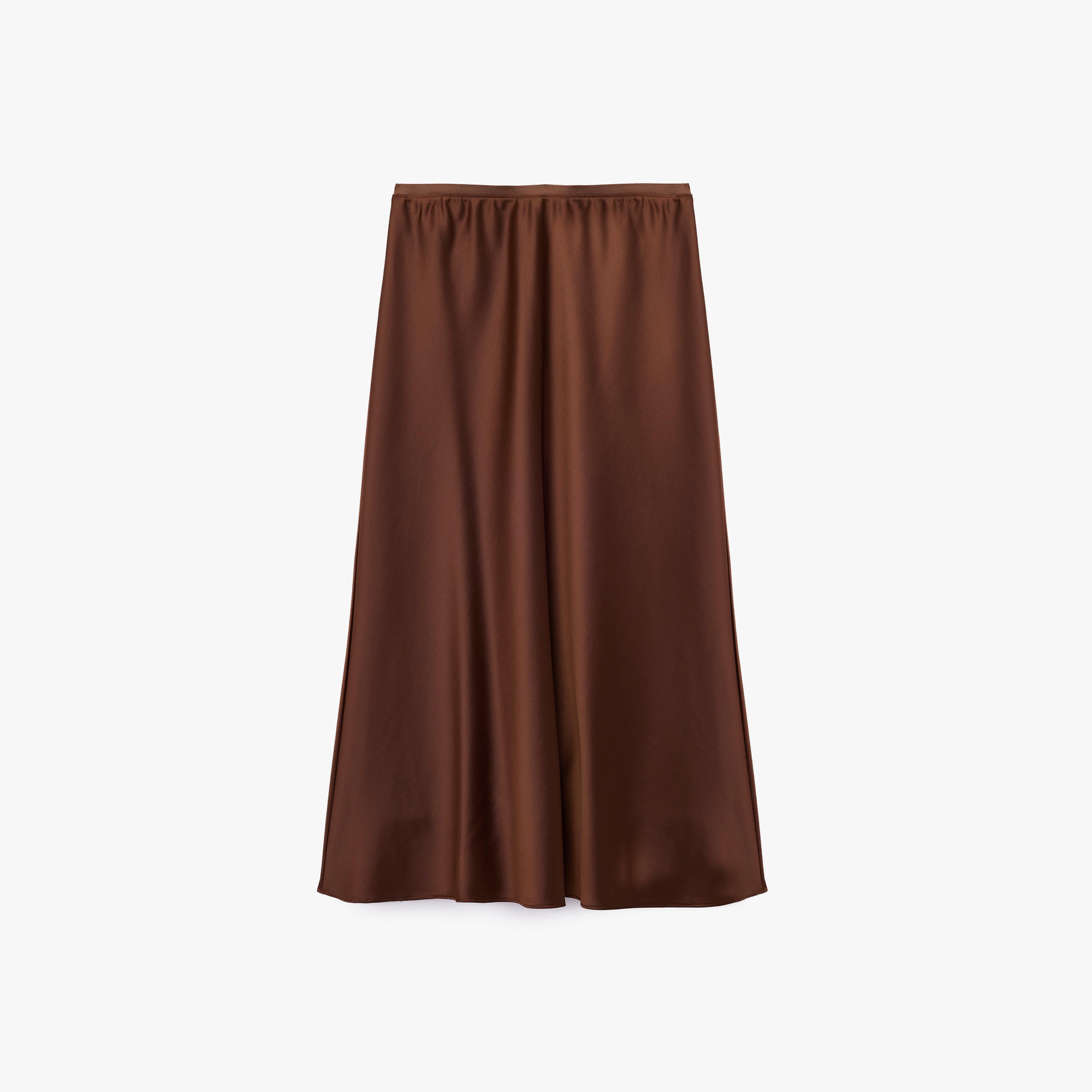 KOTON Satin Skater Women's Skirt-women-clothing-bottoms-skirts-image-4